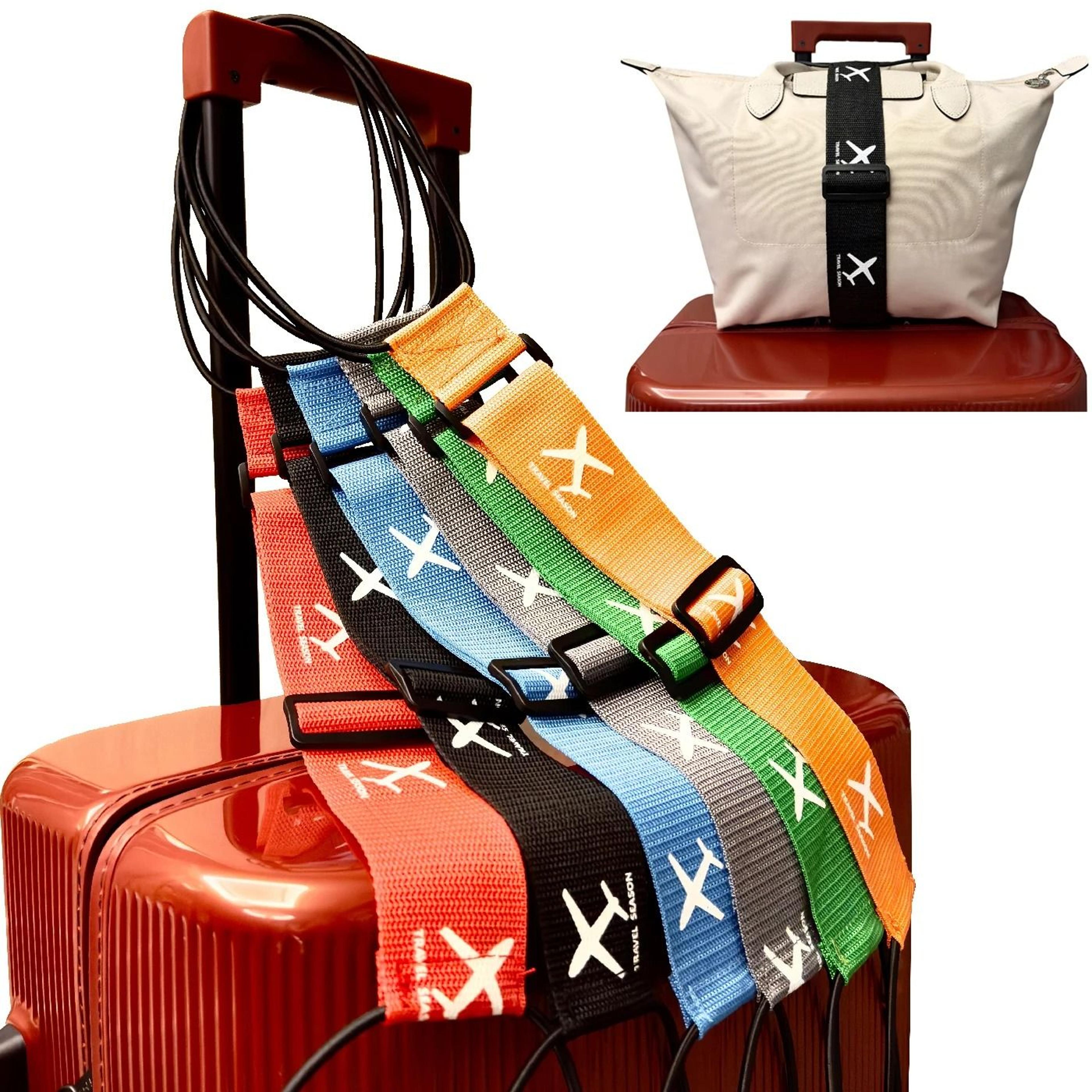 adjustable aircraft print nylon luggage strap for secure travel