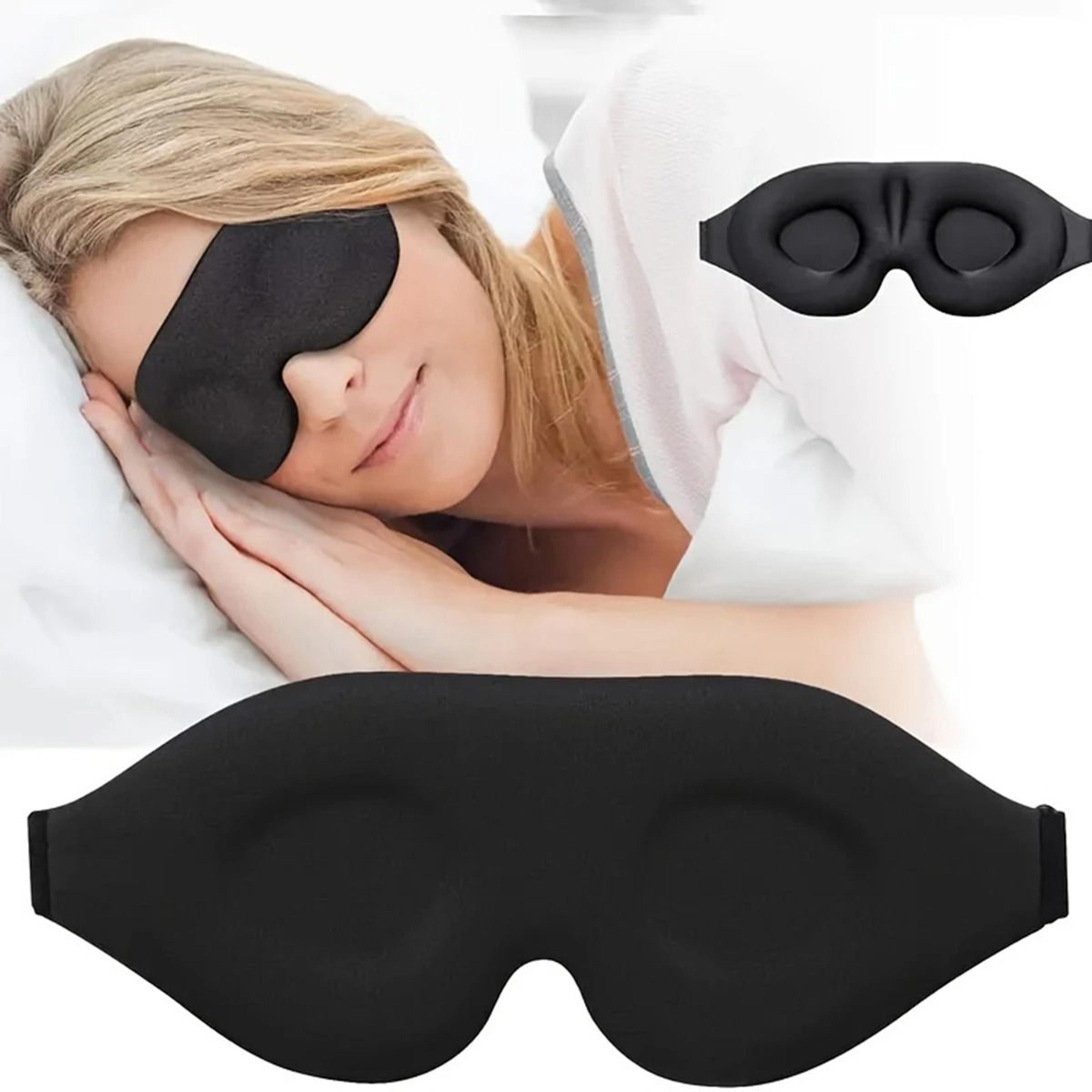 contoured blackout sleep eye mask with pressure free eye cups