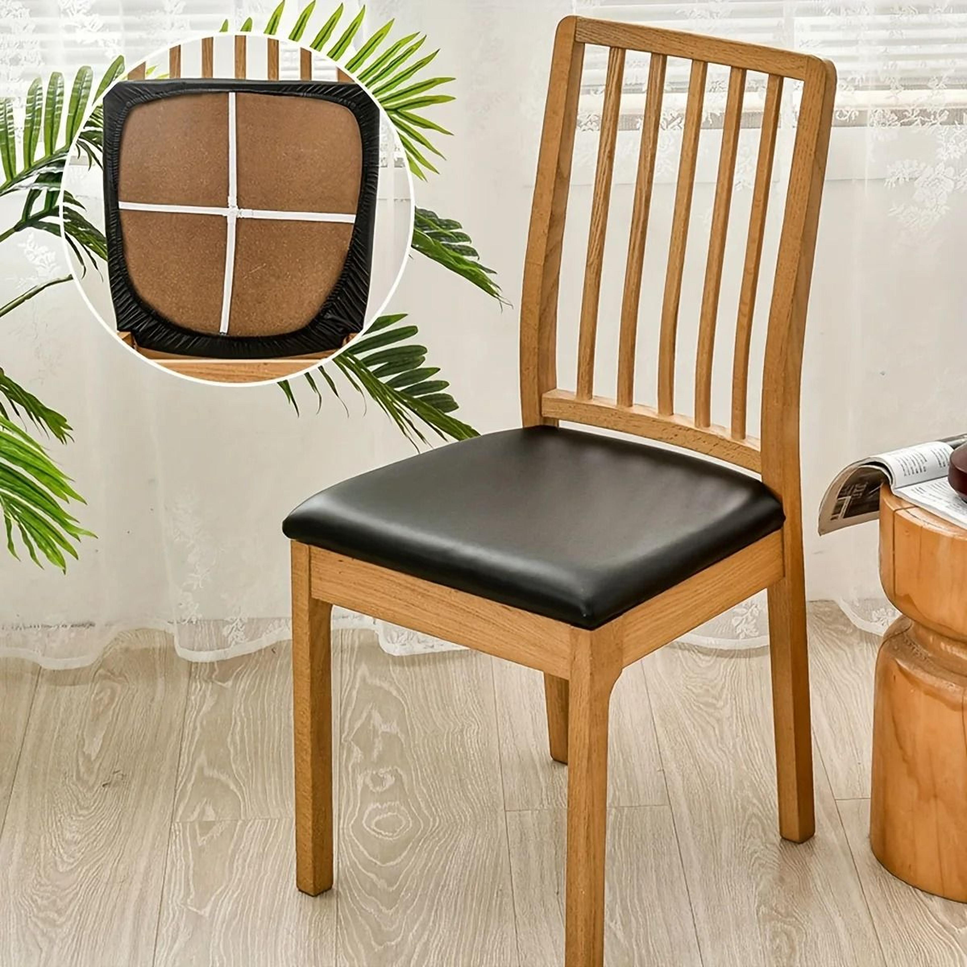 waterproof pu leather dining chair seat cover for everyday protection