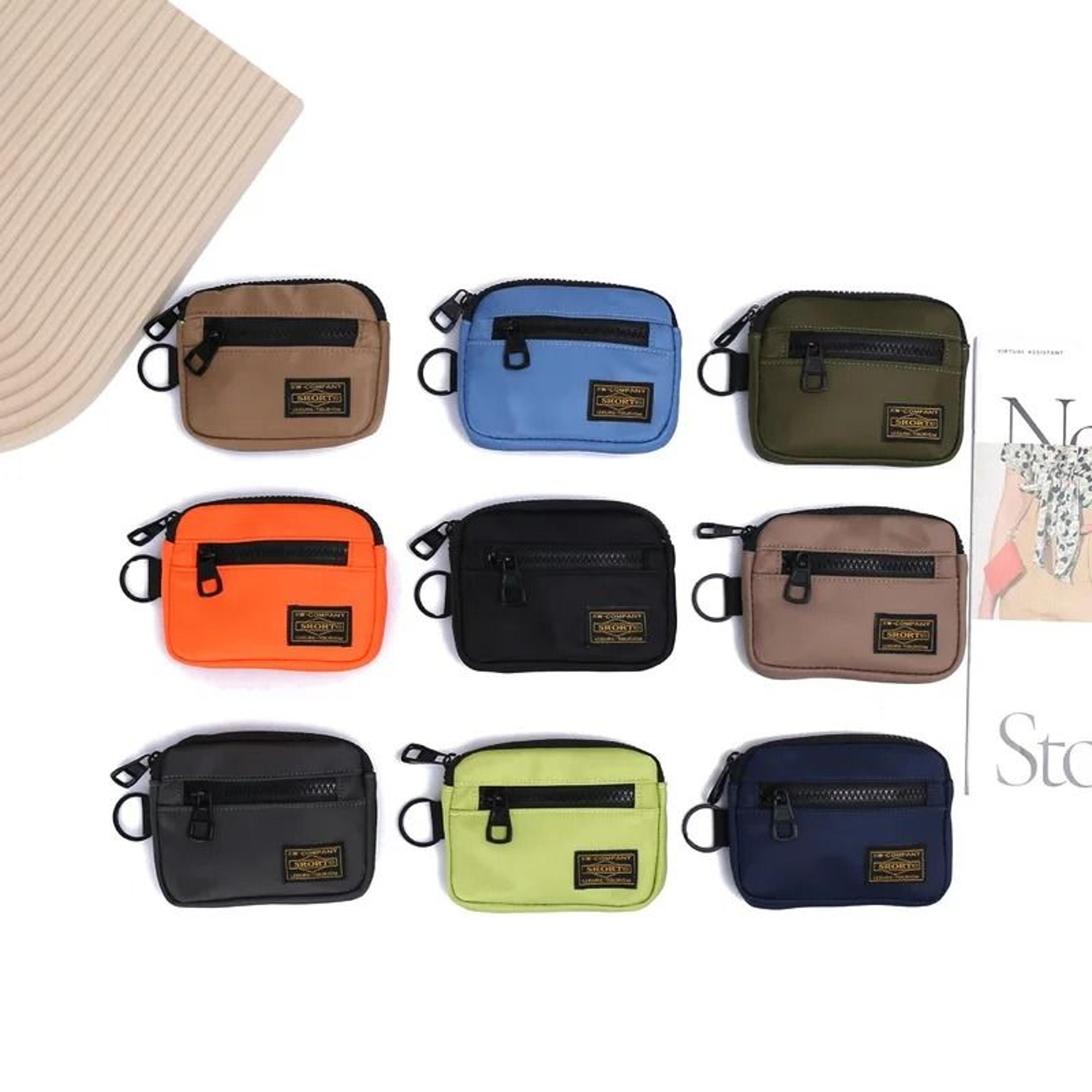 retro canvas coin purse and zipper key wallet for men