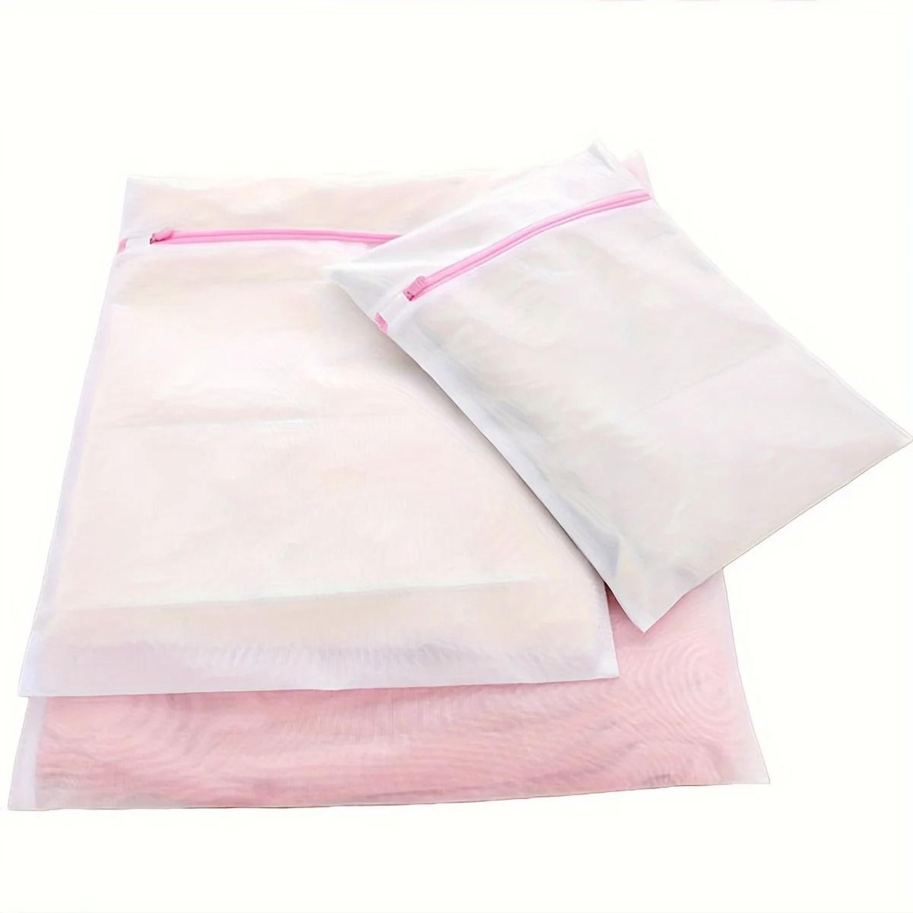 three pack fine mesh laundry bags for delicate clothing protection
