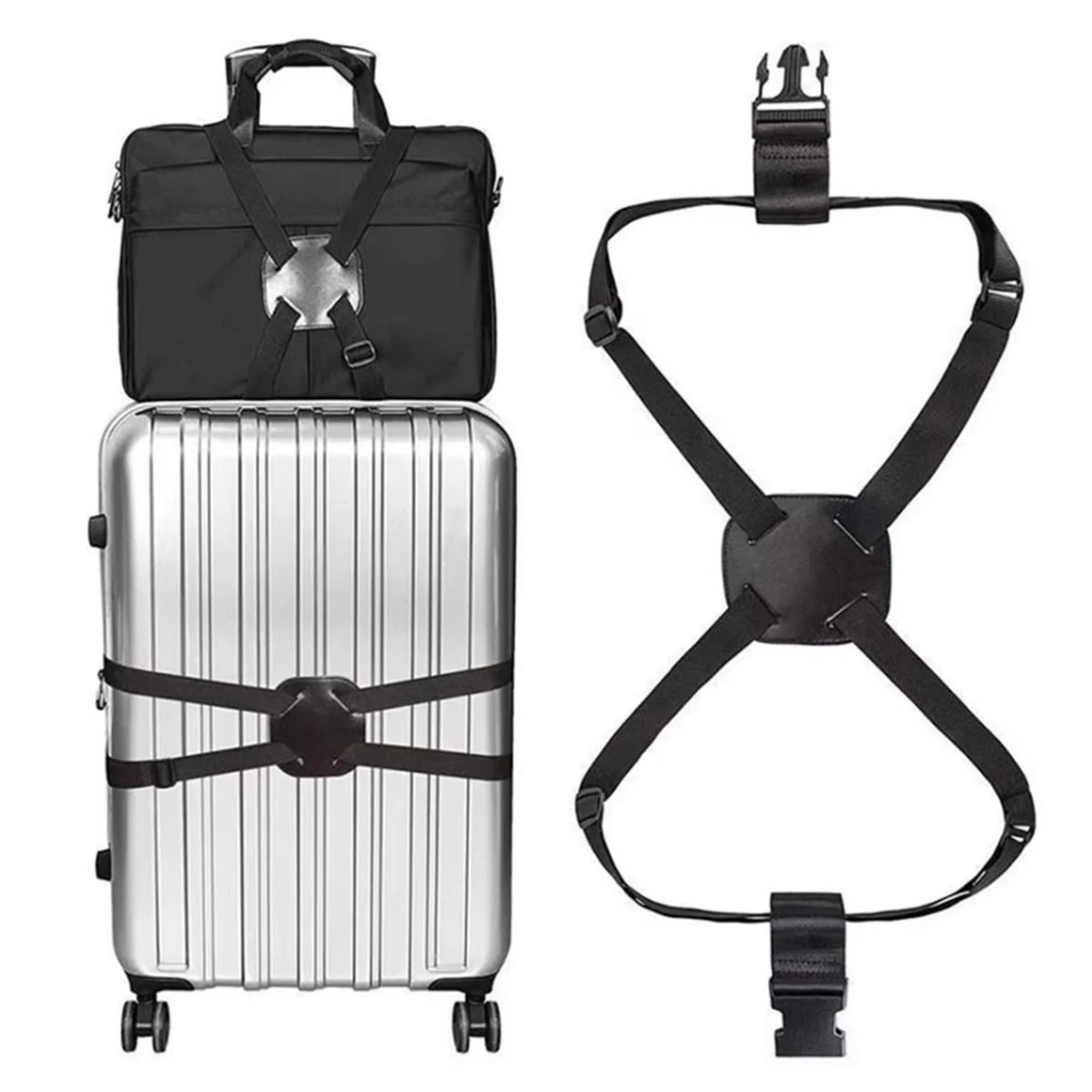 adjustable cross luggage strap with quick release buckle for travel