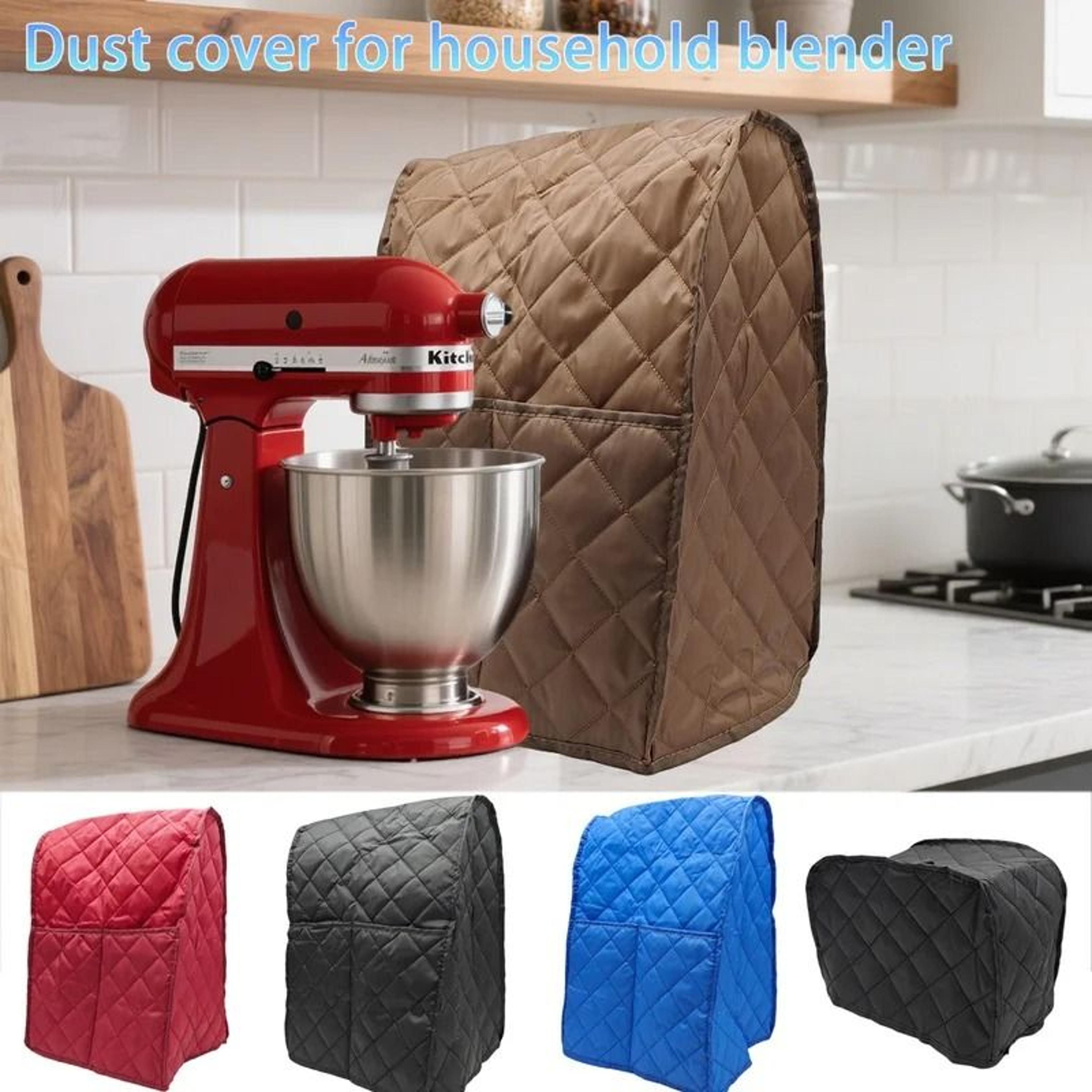 quilted blender dust cover with side storage pocket