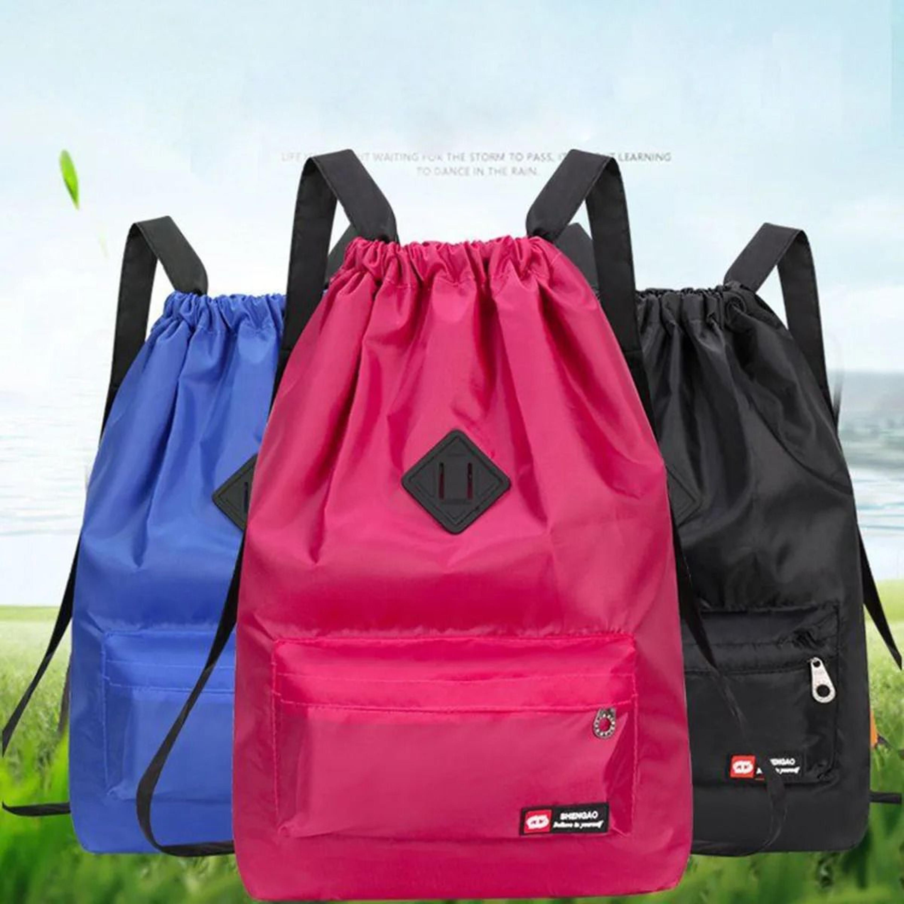 lightweight womens drawstring backpack for sports travel and hiking