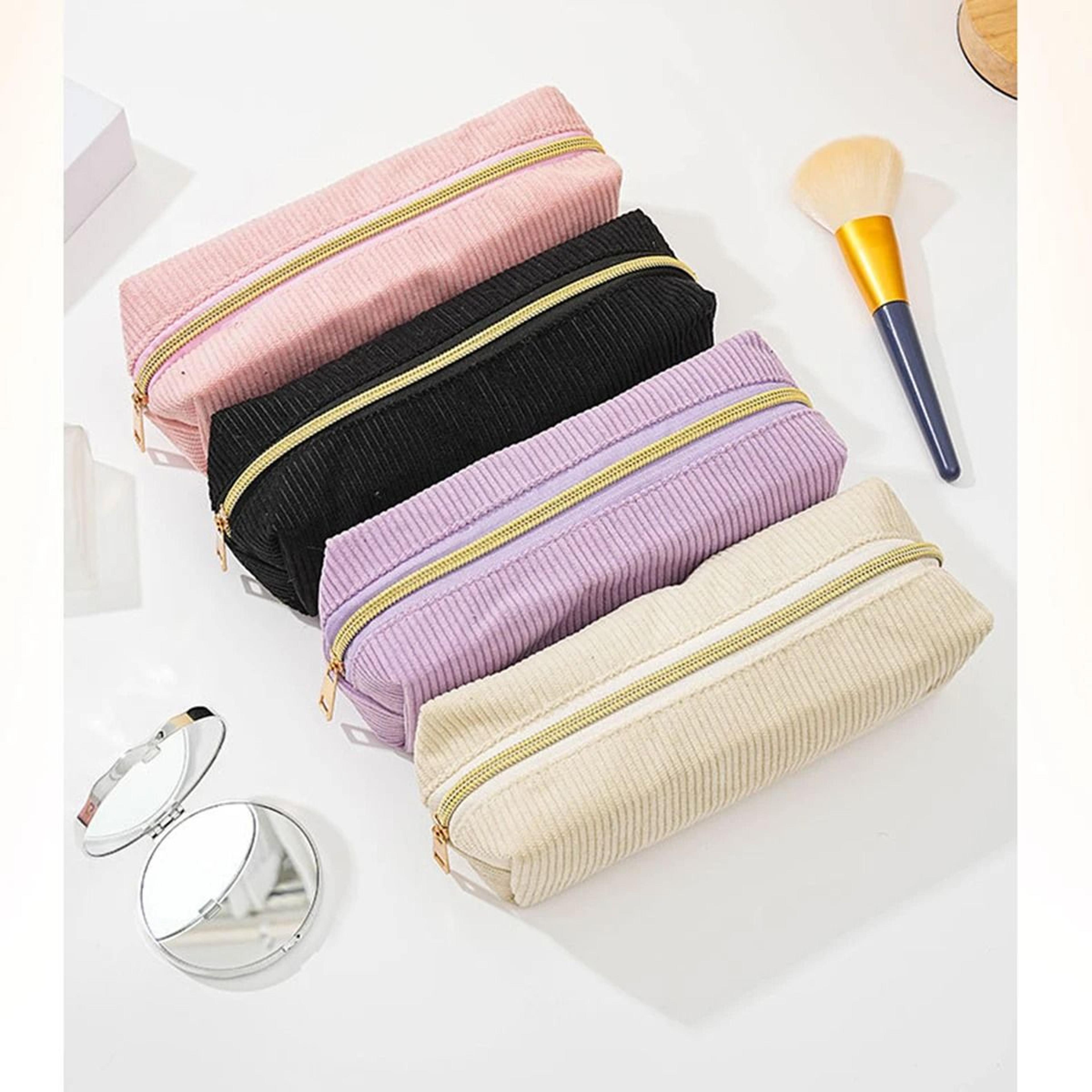 spacious solid color pencil case for school and everyday organization