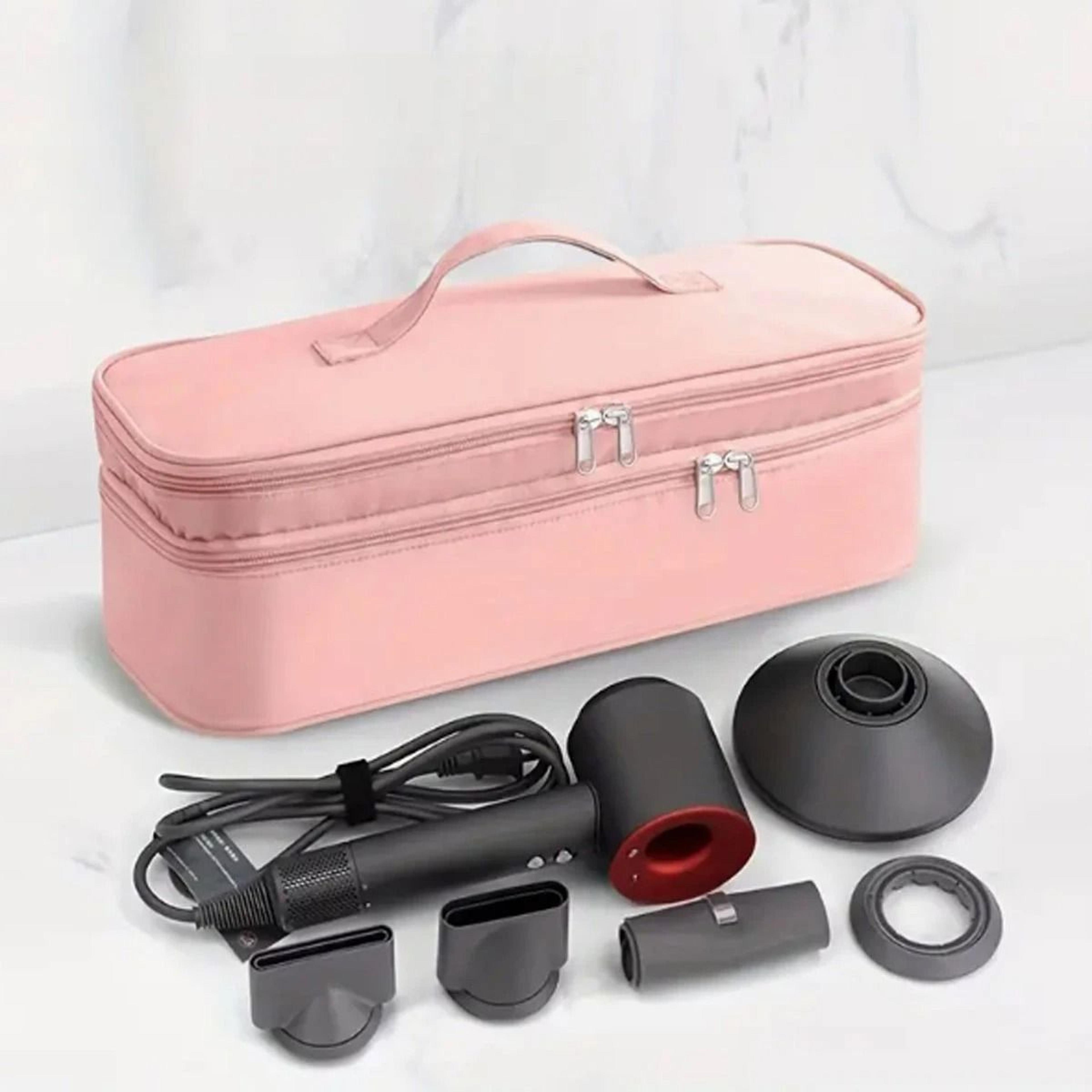 double layer hair dryer and styling tool travel storage bag