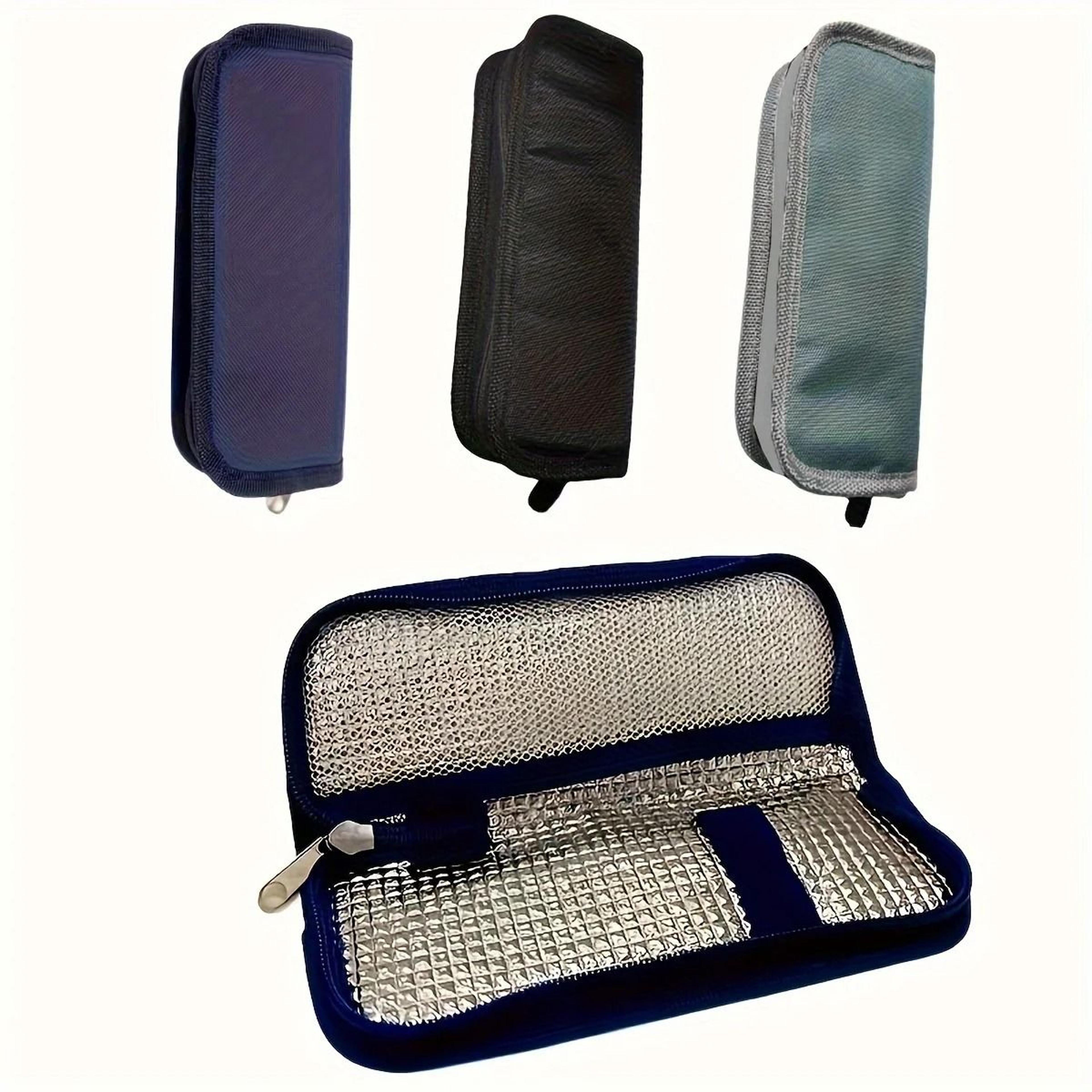 portable insulin cooling storage bag with reusable ice pack