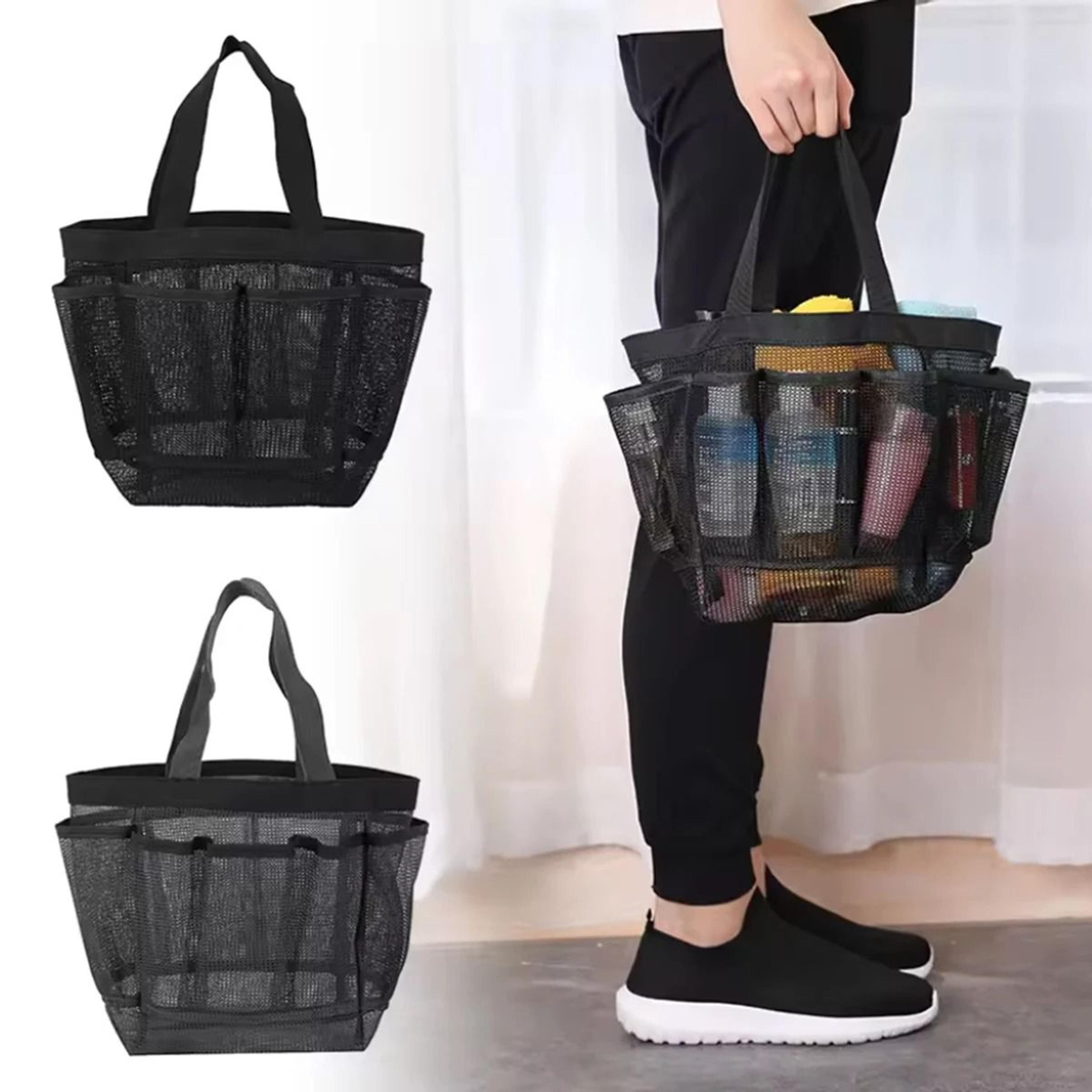 quick dry mesh shower caddy tote for travel beach and camping