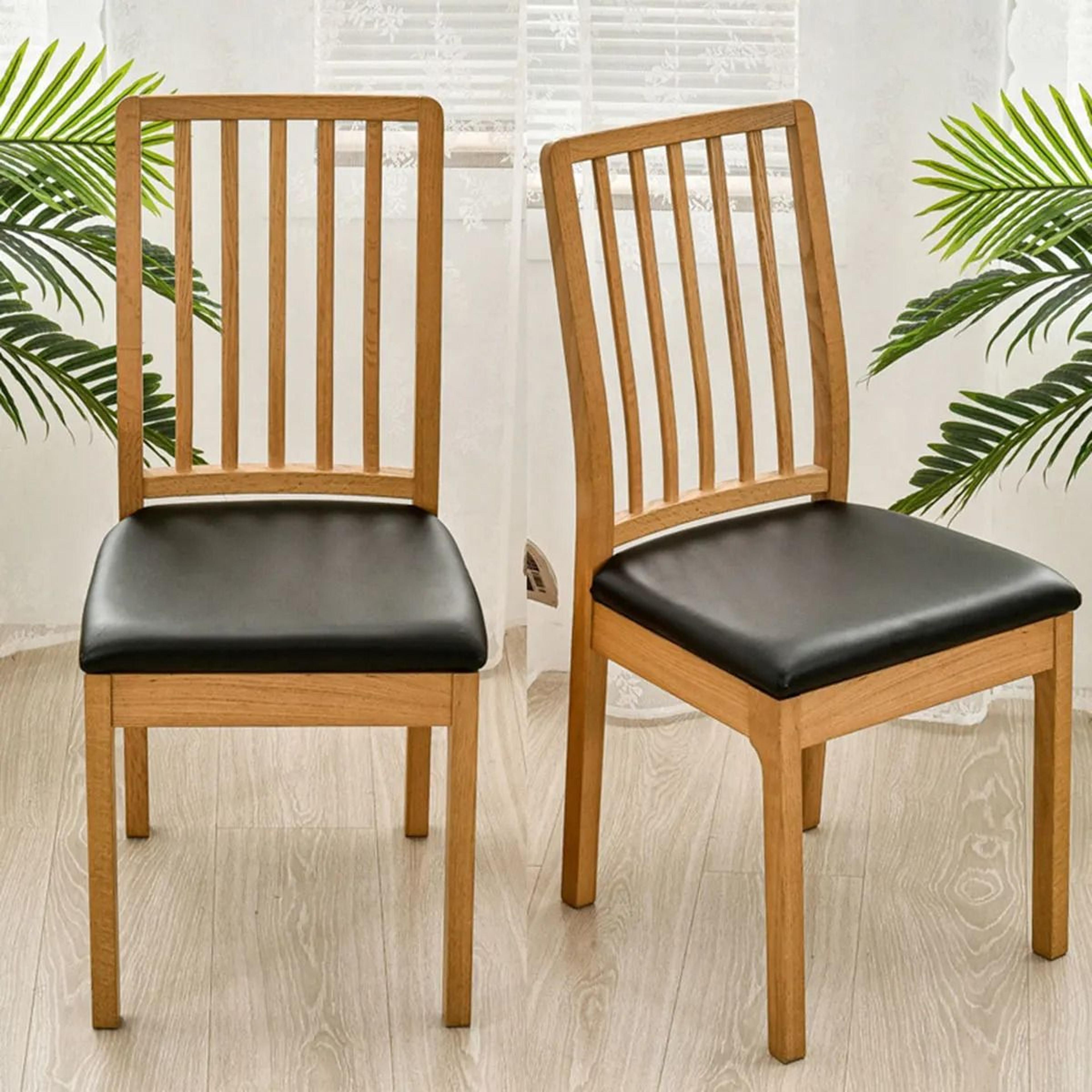 waterproof pu leather dining chair seat cover