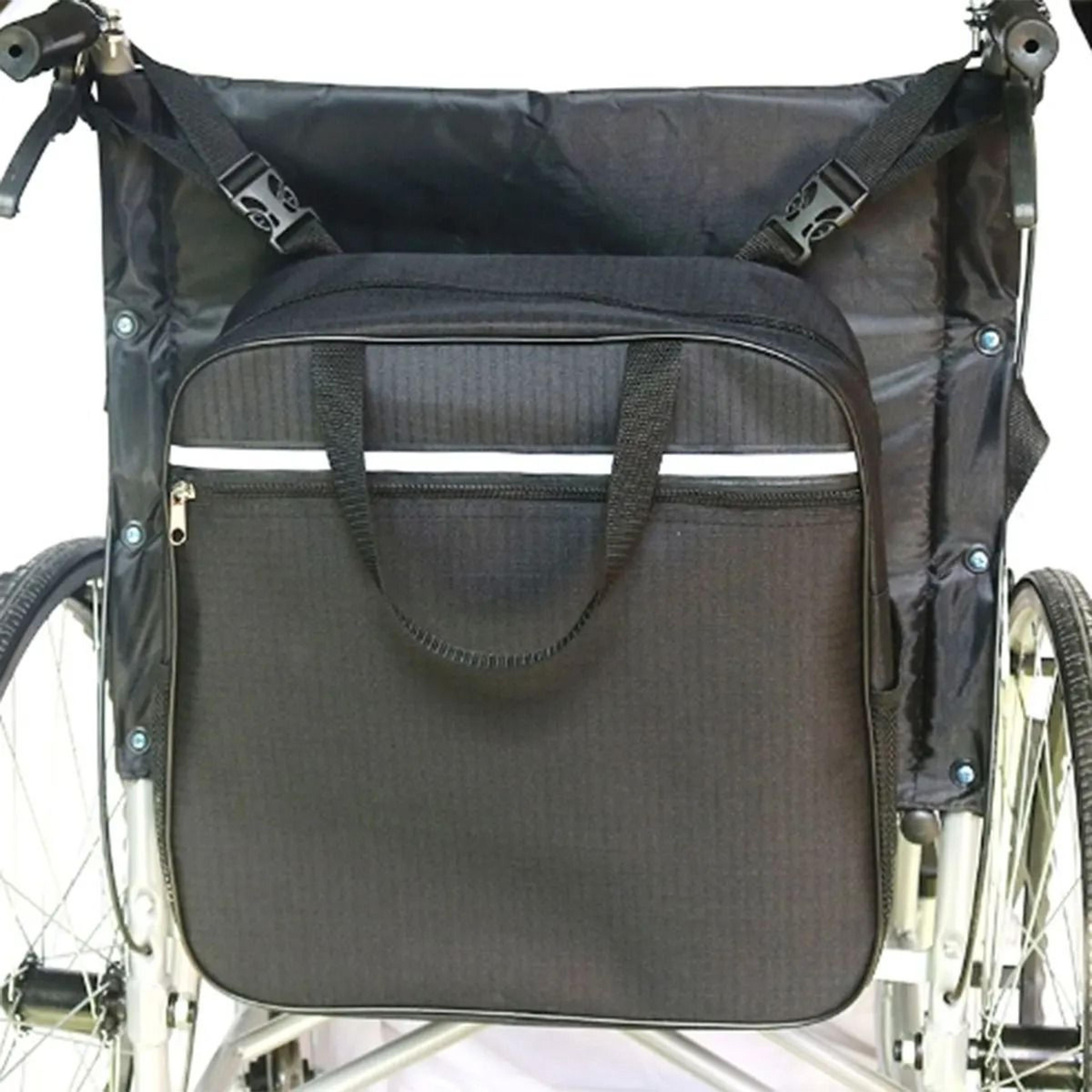 multifunction wheelchair storage bag and rear hanging organizer
