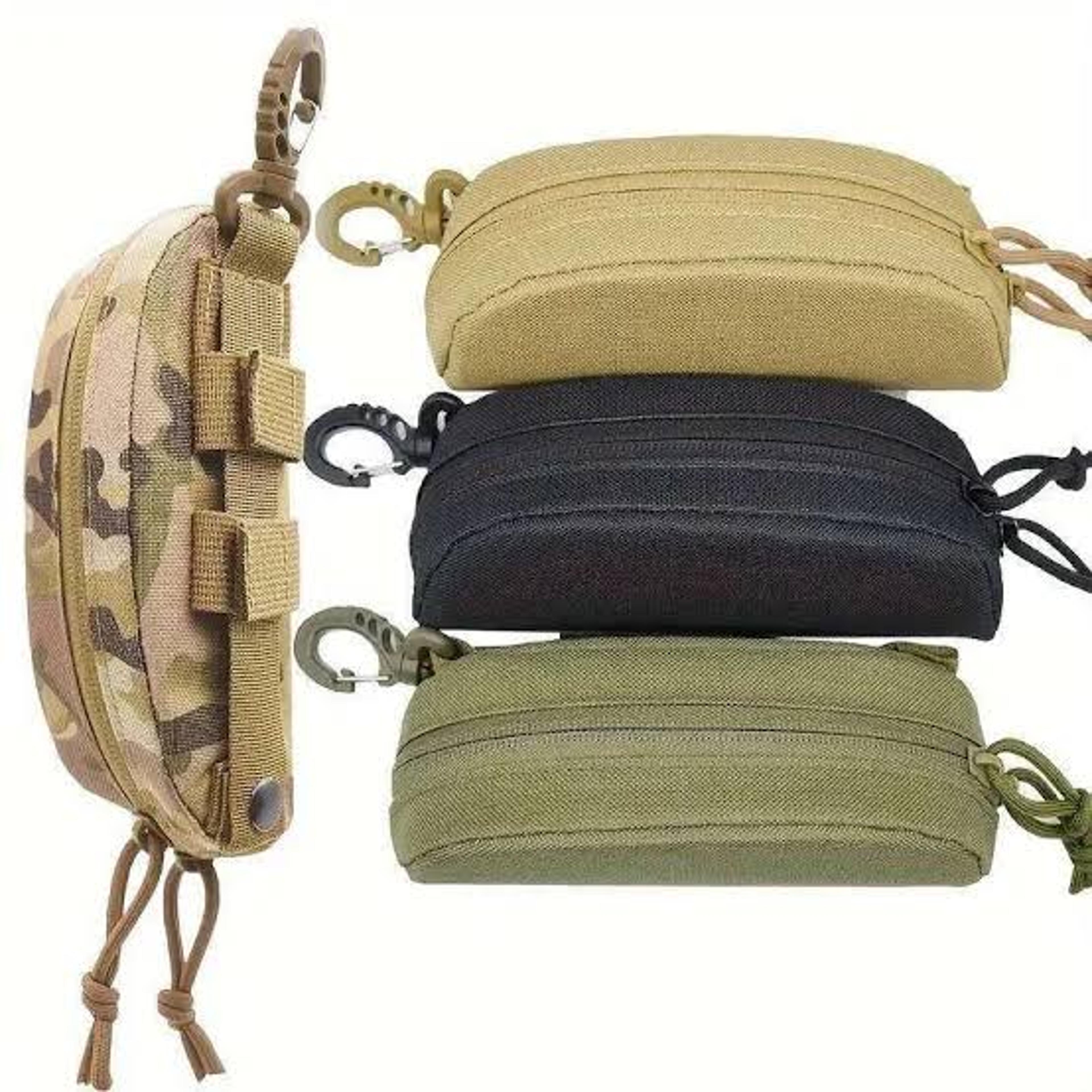 shockproof tactical molle eyeglass case with durable 1000d nylon outdoor protection pouch