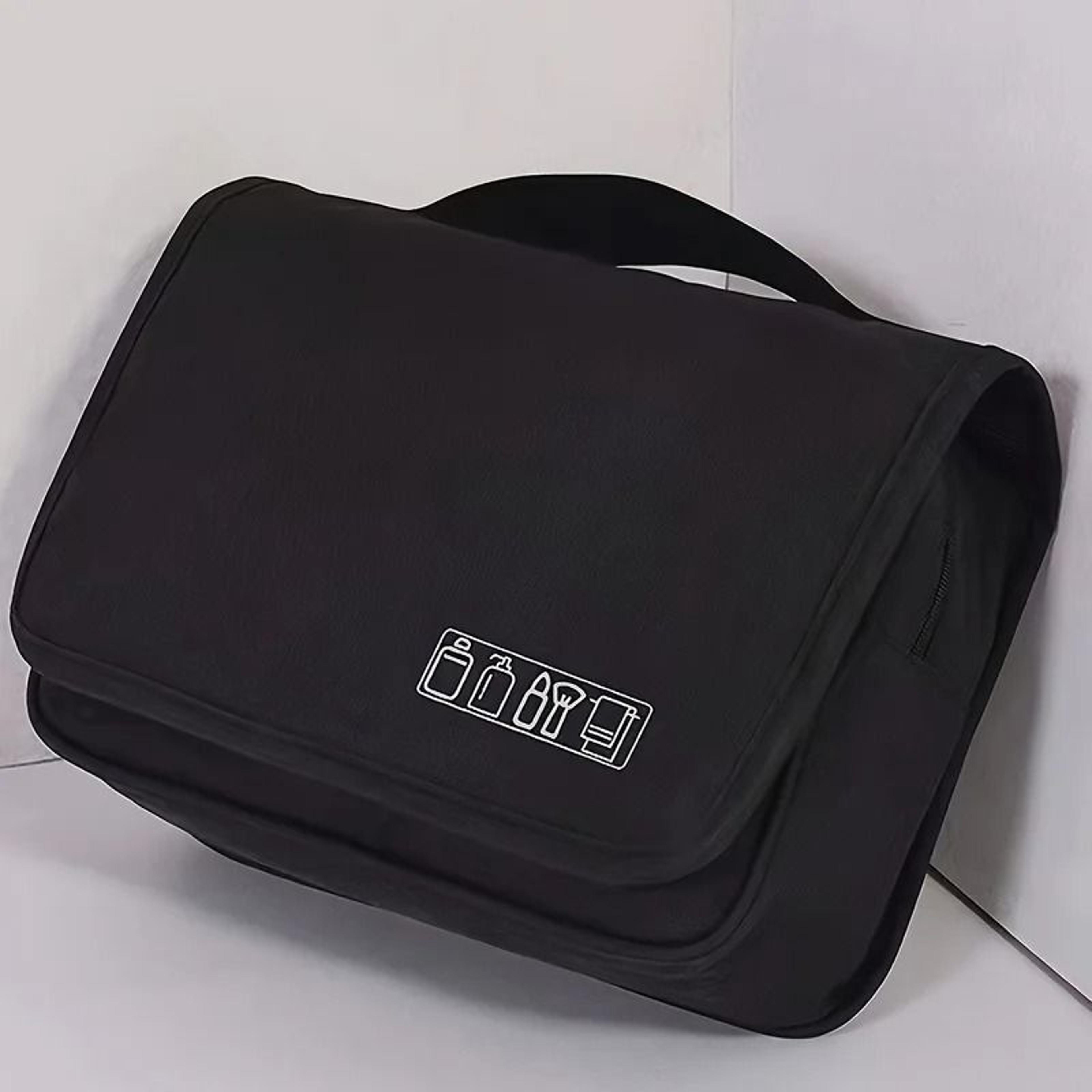 wall mounted hanging travel toiletry bag for cosmetics and personal hygiene supplies