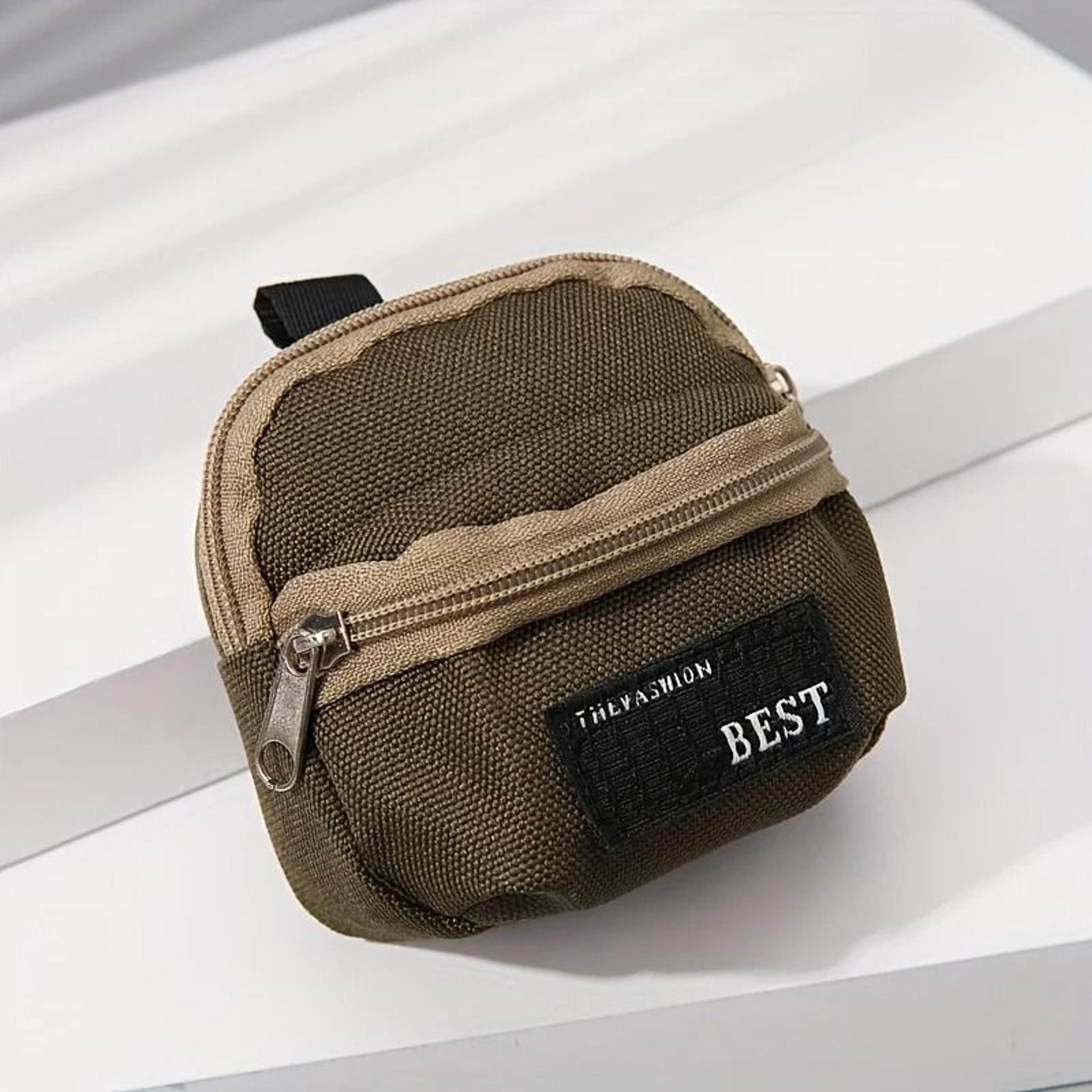 mini polyester tech pouch with portable neck strap