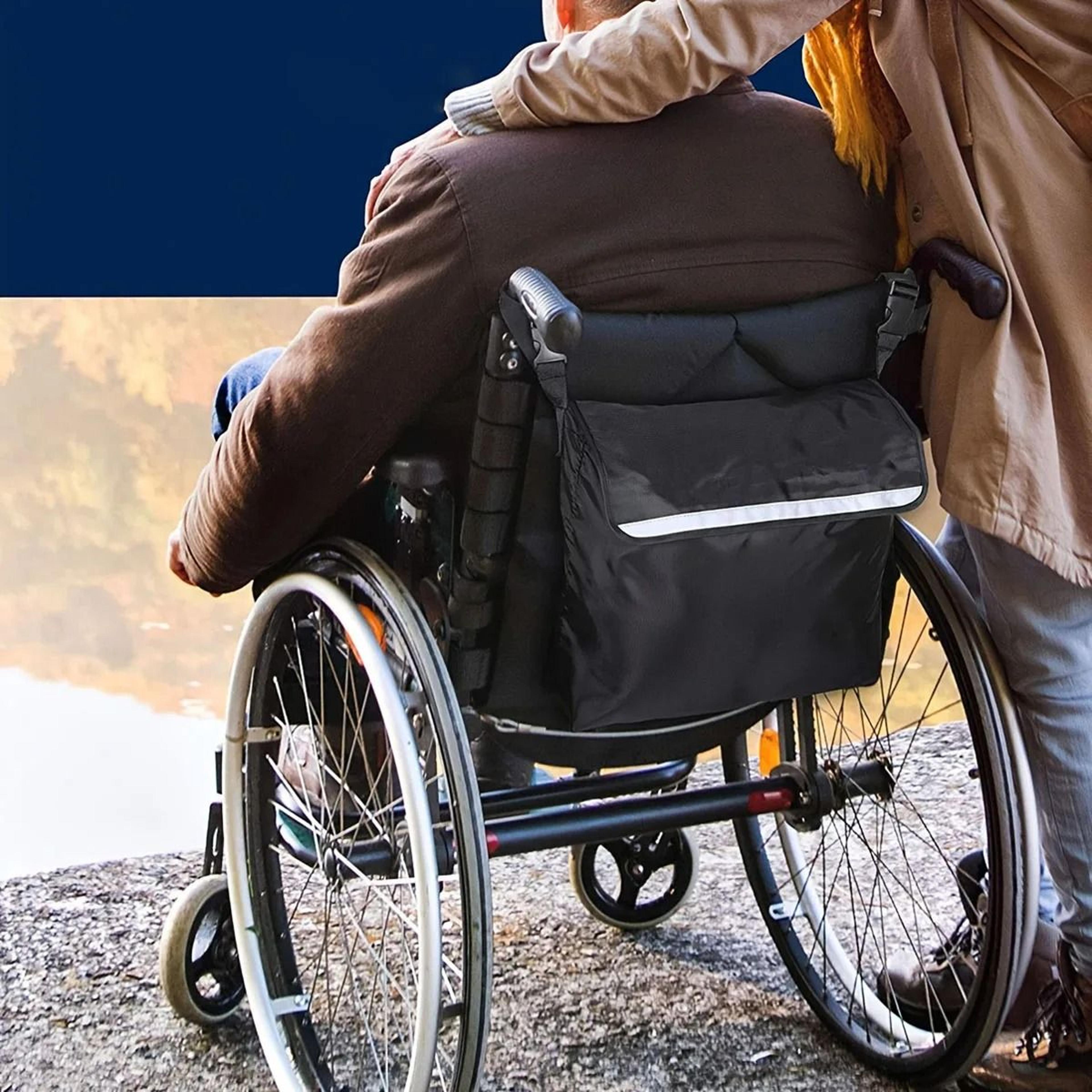 outdoor wheelchair rear storage bag for daily essentials