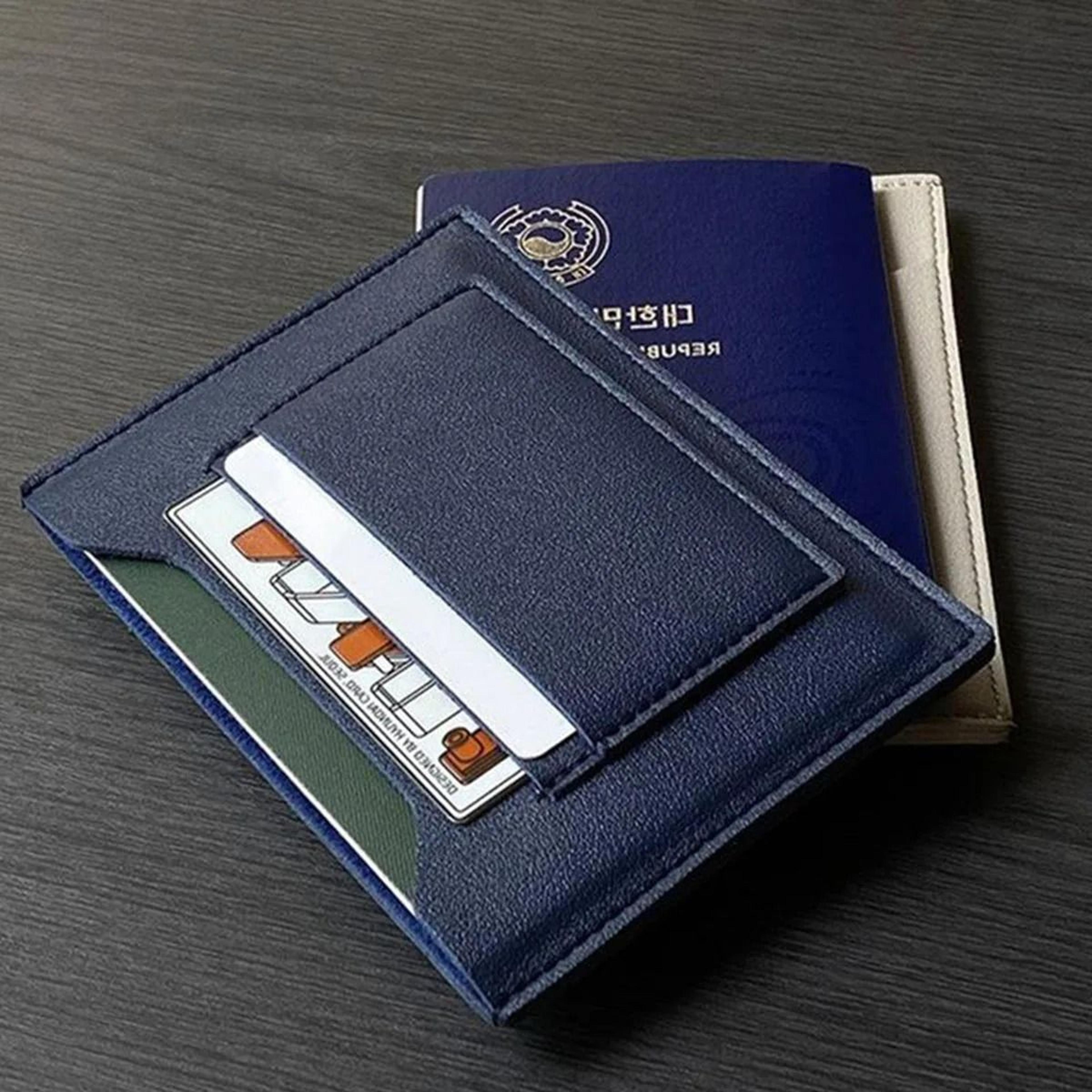 pu leather passport holder and travel document card case