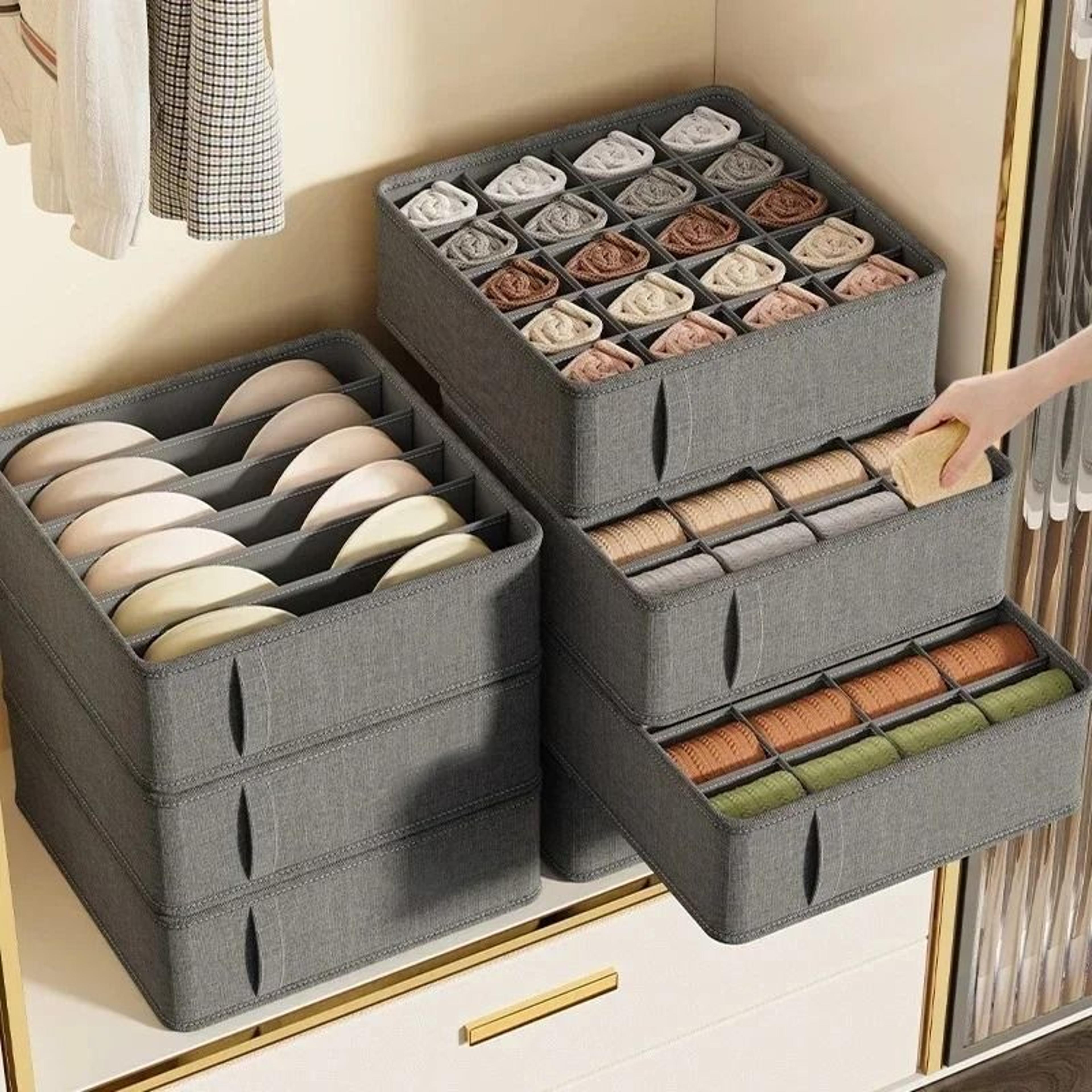 foldable compartment drawer organizer for socks bras and clothing