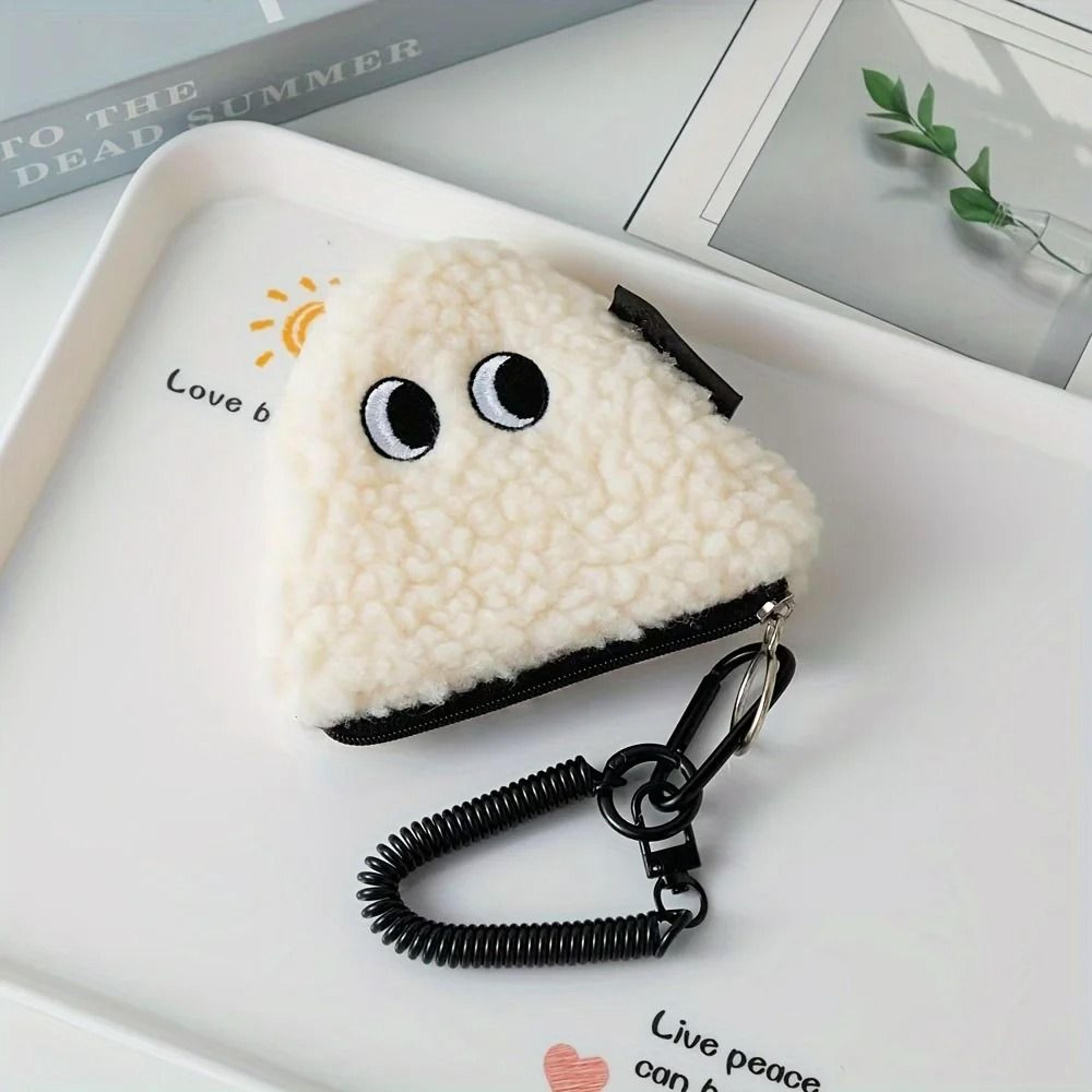 kawaii rice roll plush coin purse and hanging storage pouch