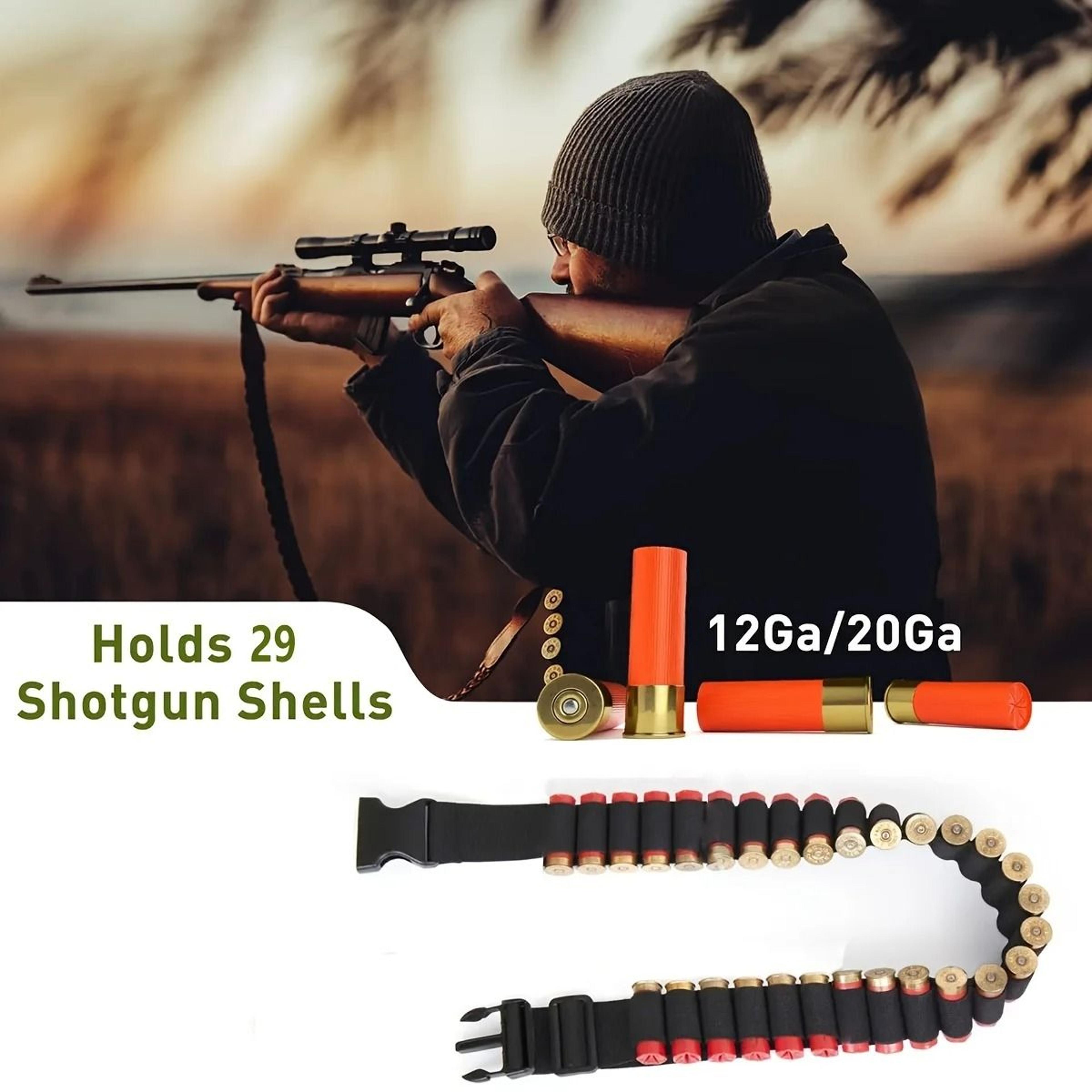 black adjustable 29 loop shotgun shell storage belt