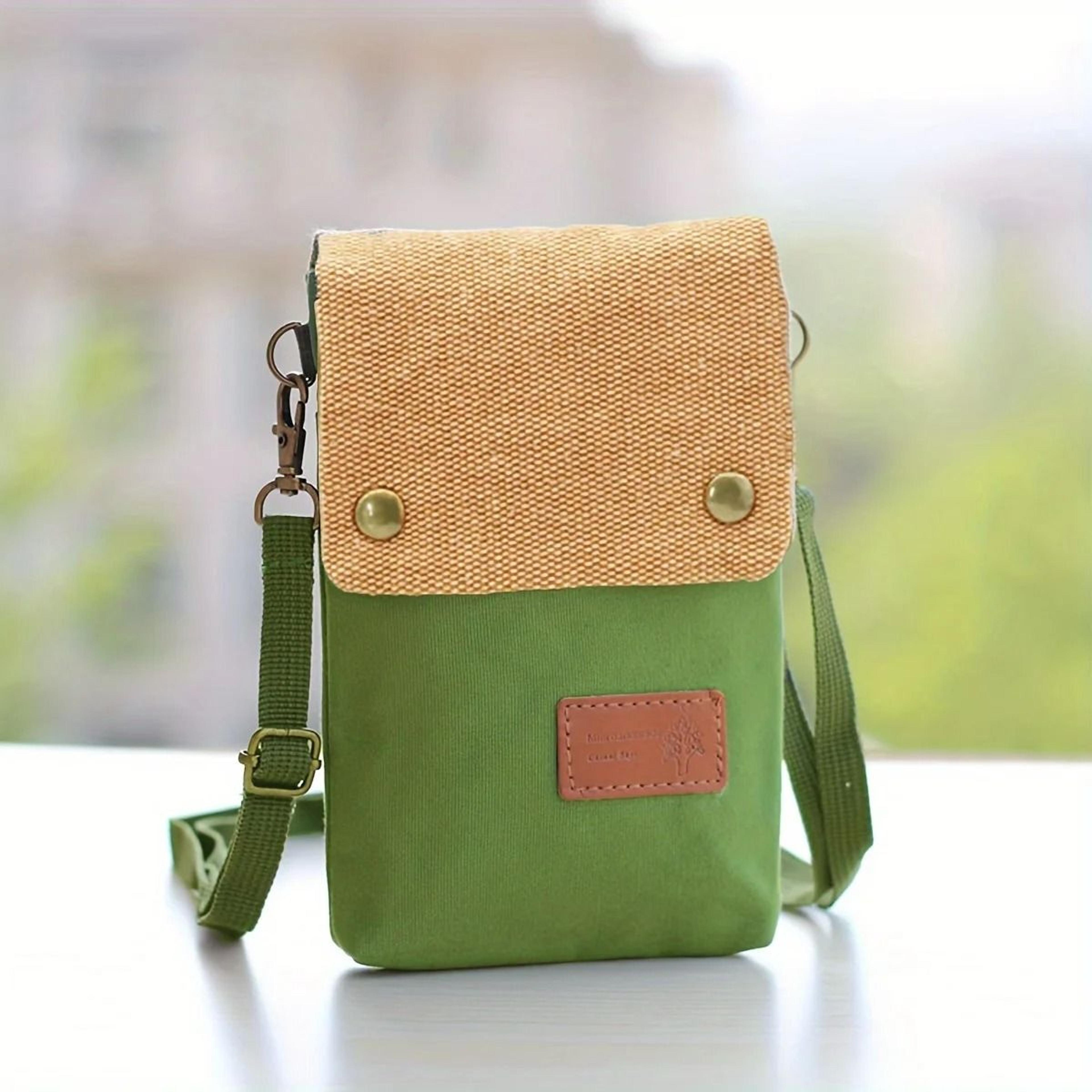minimalist canvas phone crossbody bag for everyday essentials