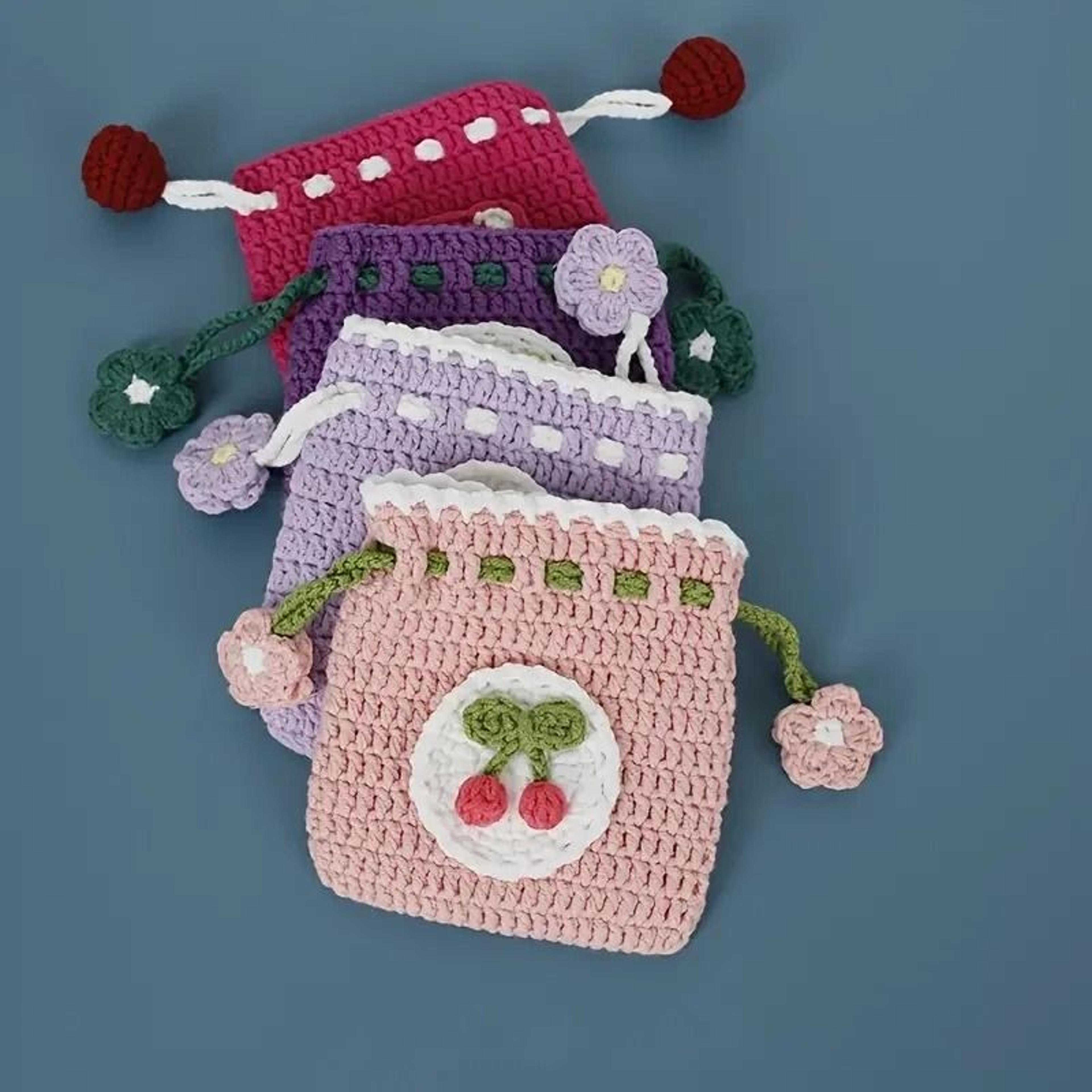 sweet crochet drawstring coin purse for small essentials