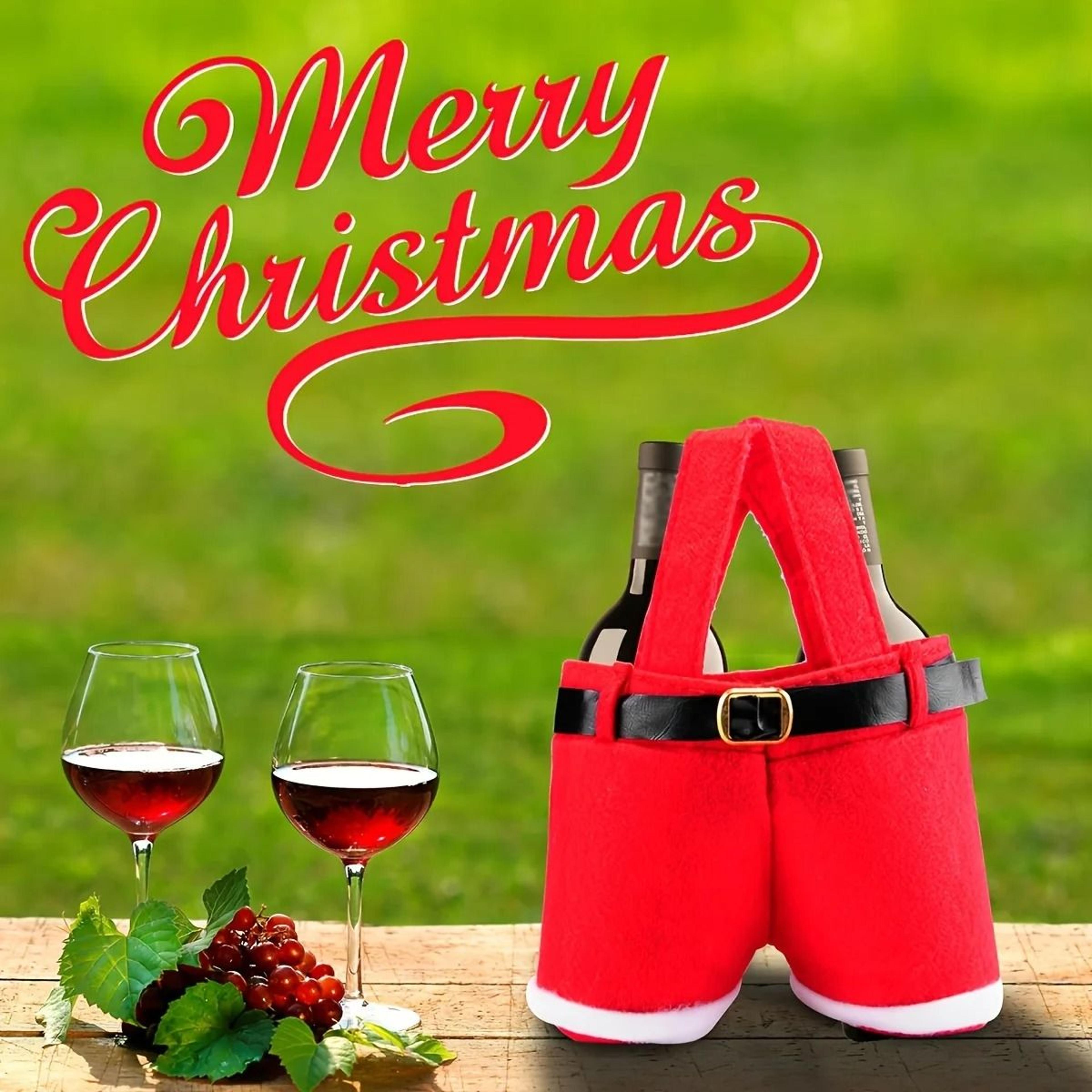 santa pants christmas gift bag for candy and small presents