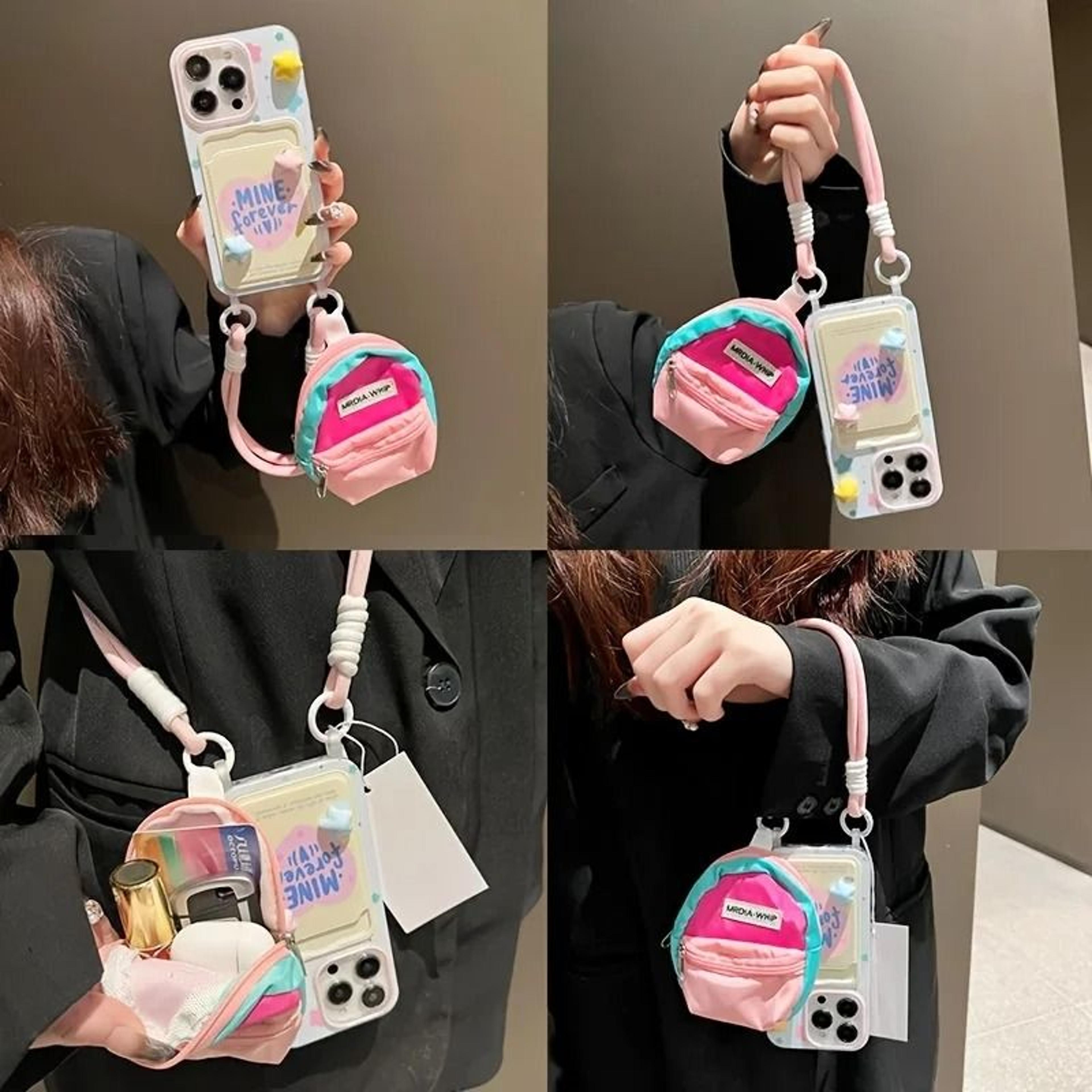 silicone keychain wallet with detachable wrist strap