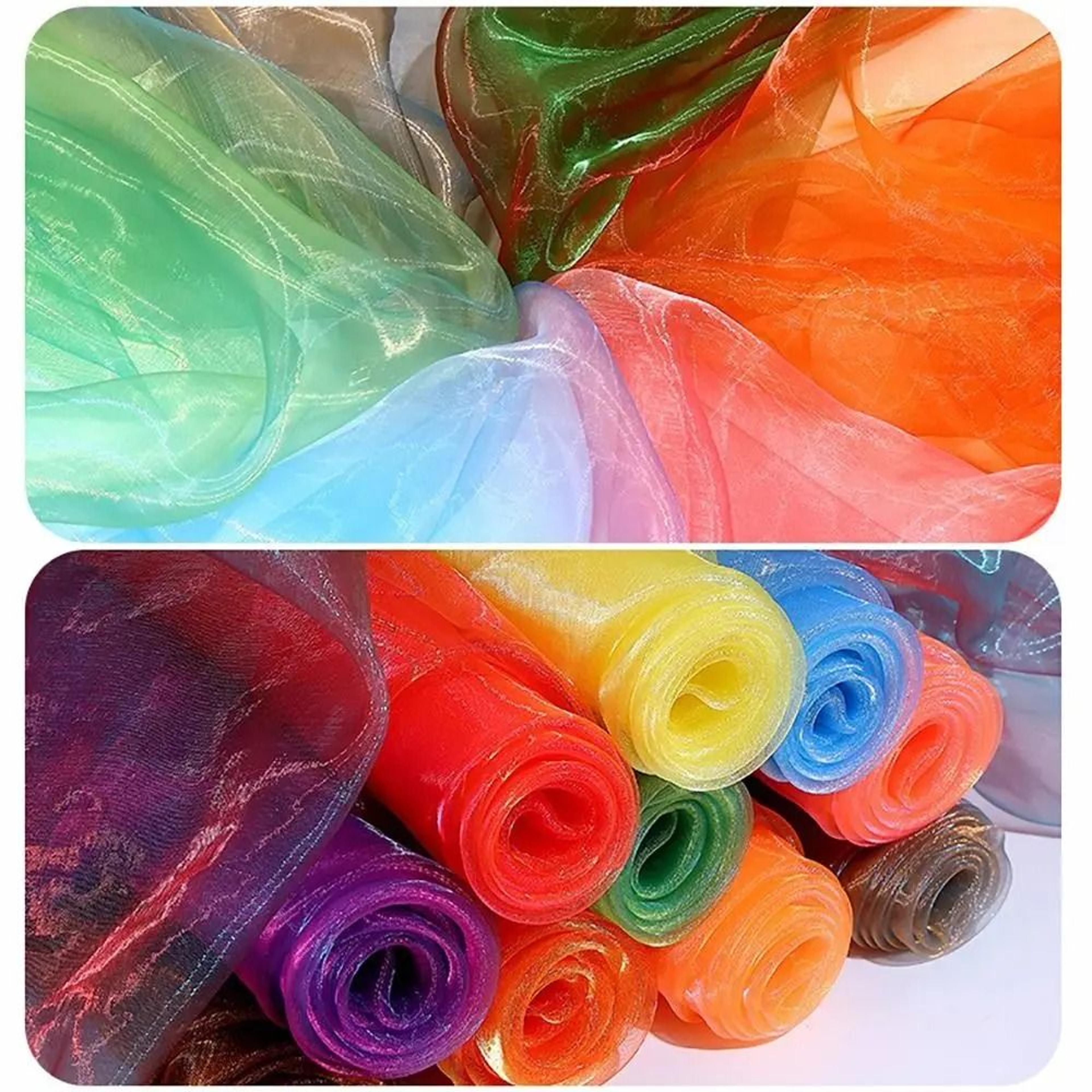two color gradient organza fabric for sewing and event decor