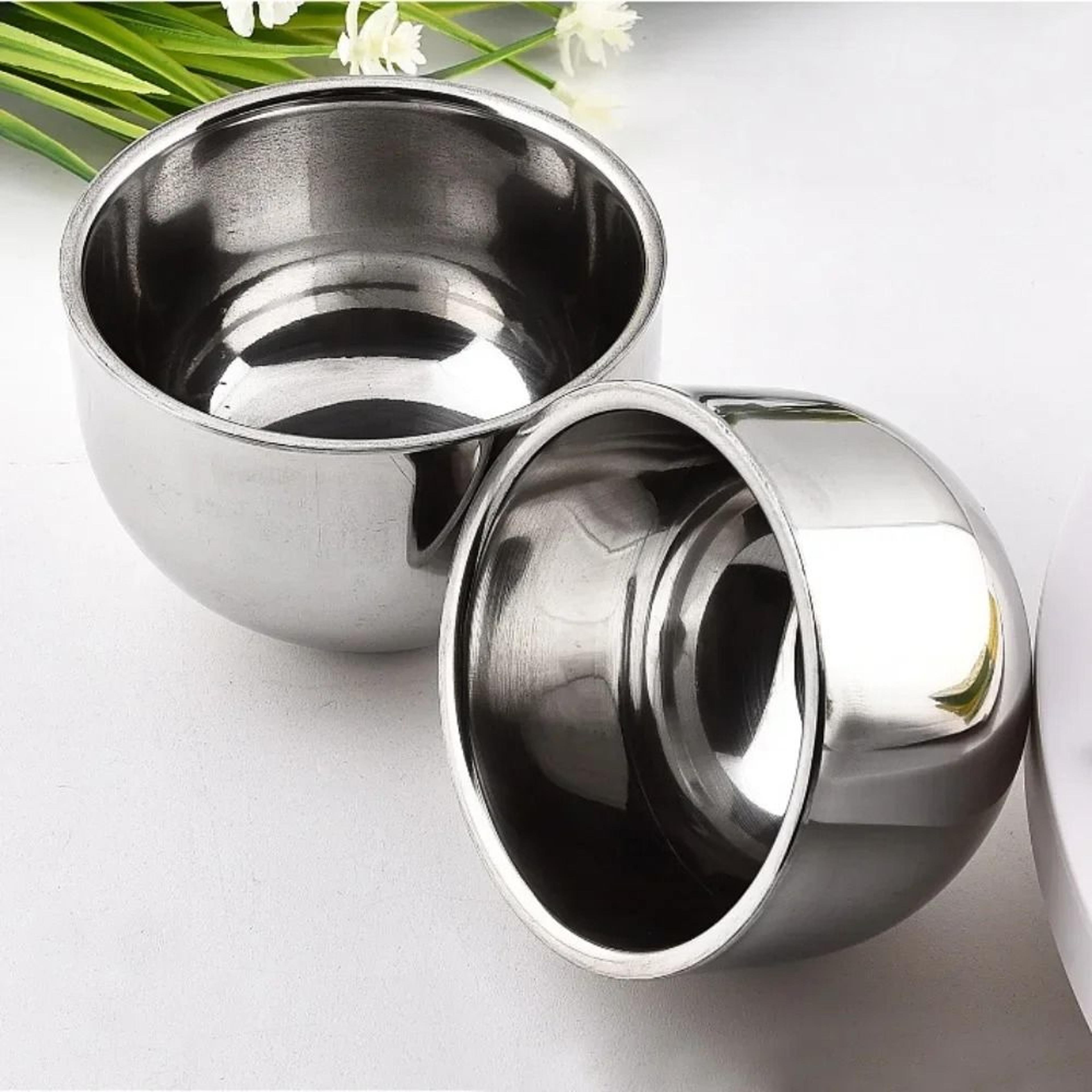 double layer stainless steel cup and shaving mug