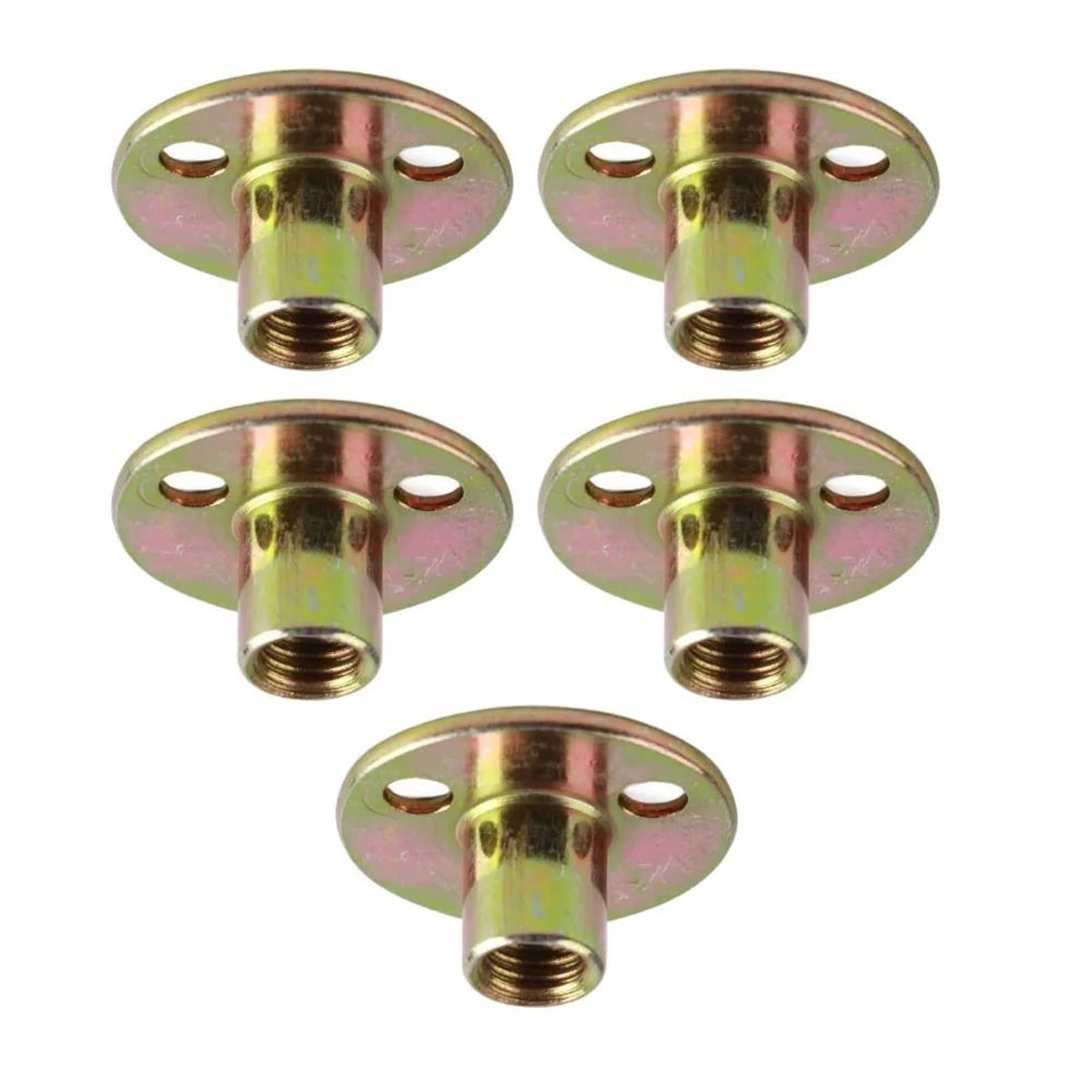 ten piece carbon steel screw in t nut threaded insert set