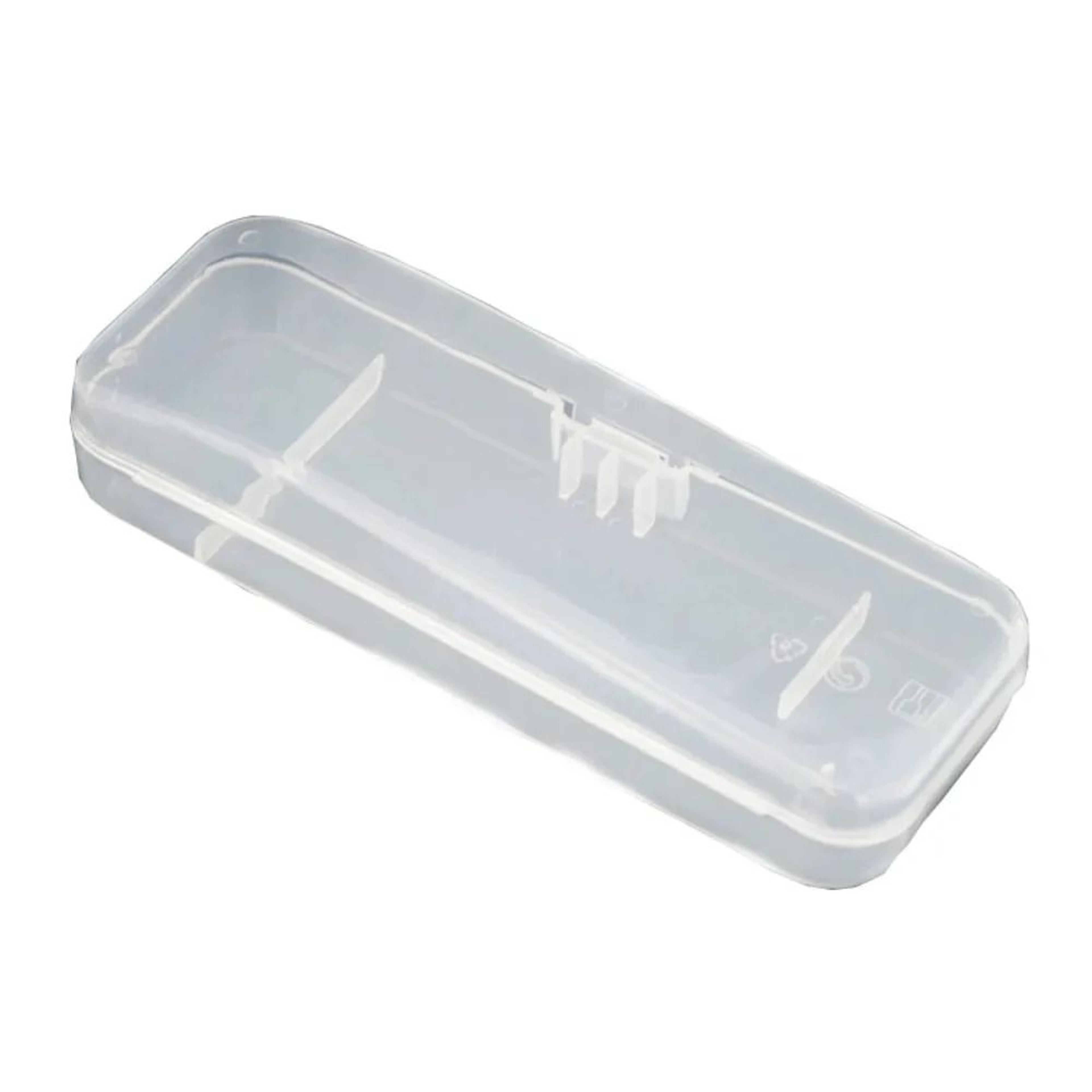 transparent portable manual razor travel storage case