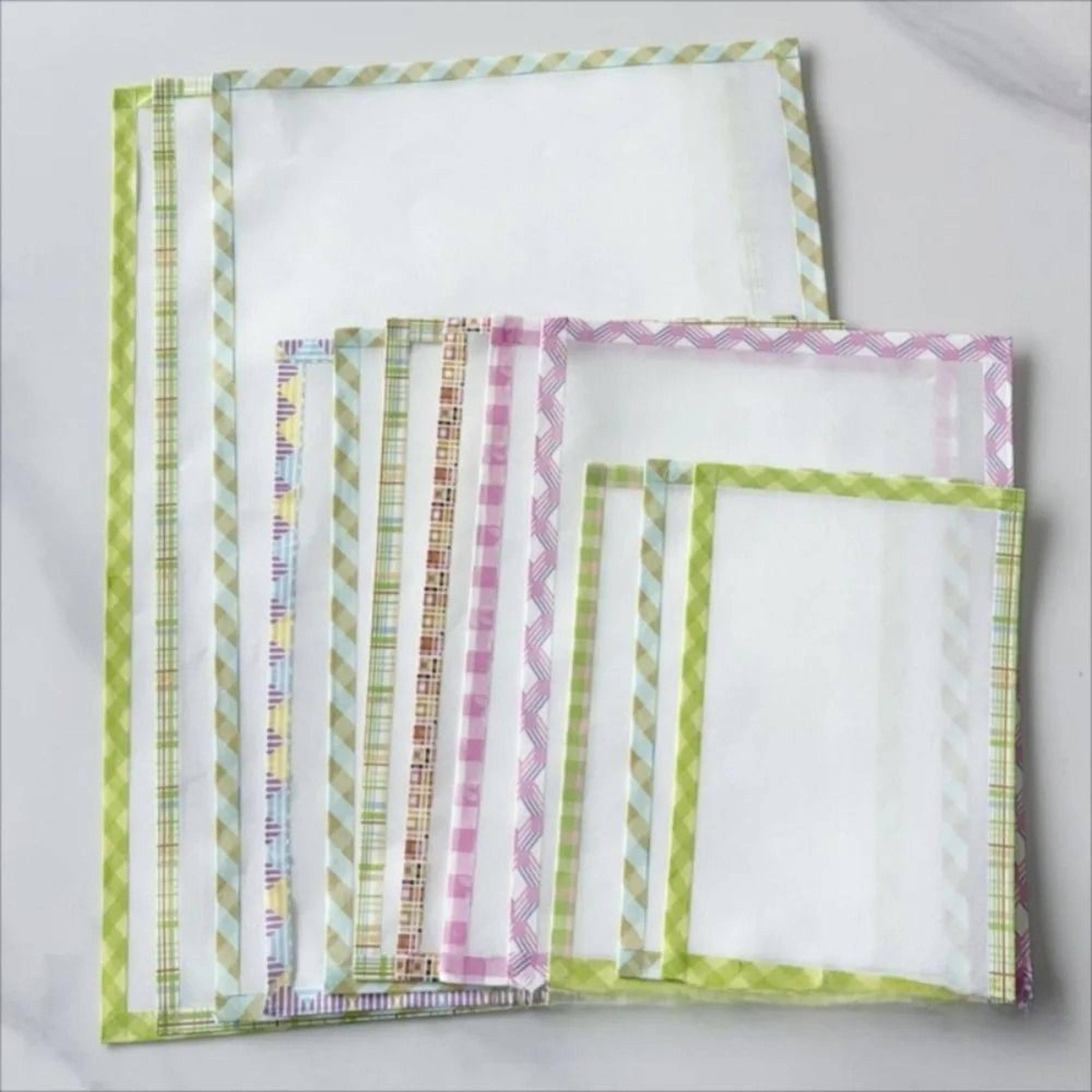 reusable transparent fuse bead ironing cloth with stitched edges