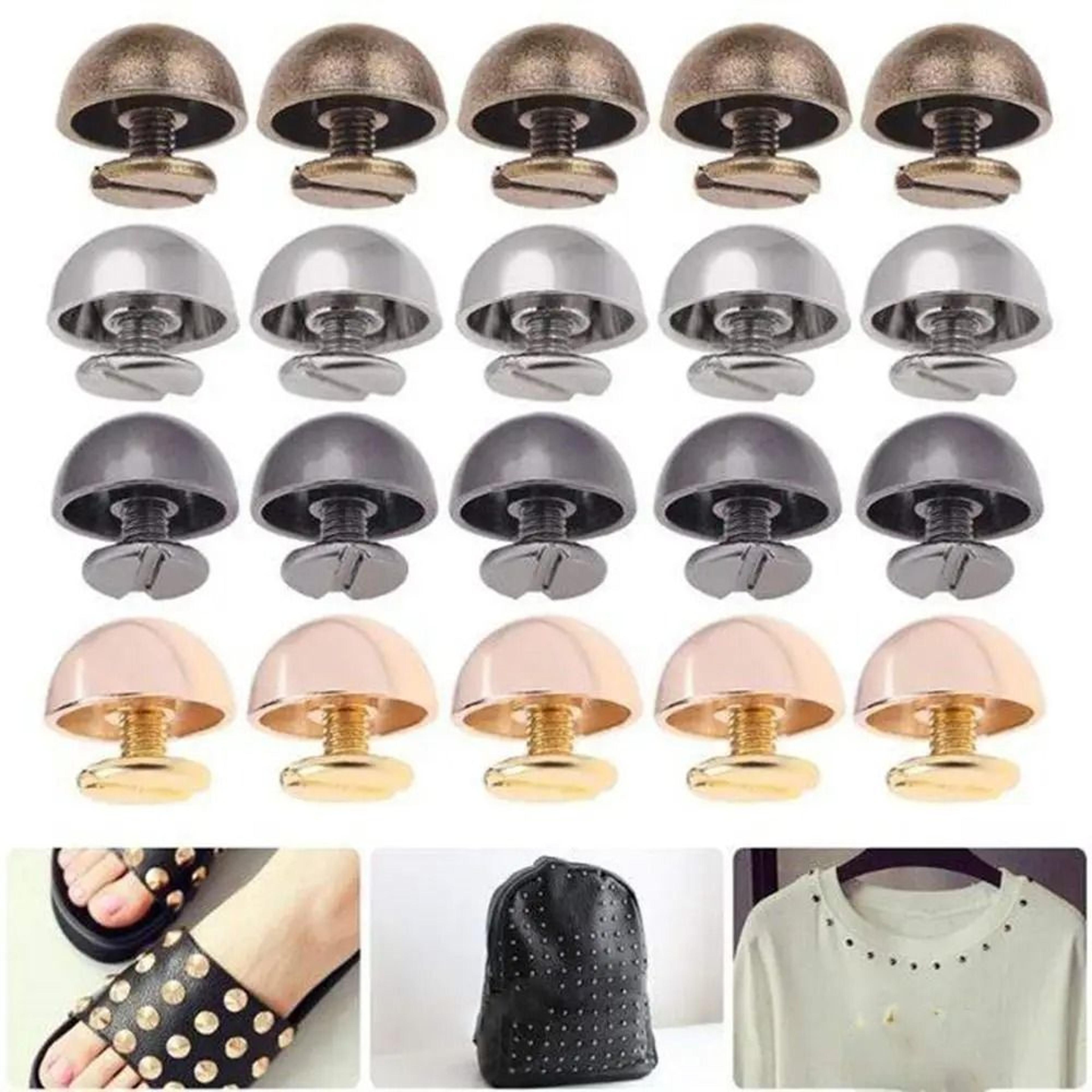 10 piece metal mushroom dome screw rivets for leather crafts