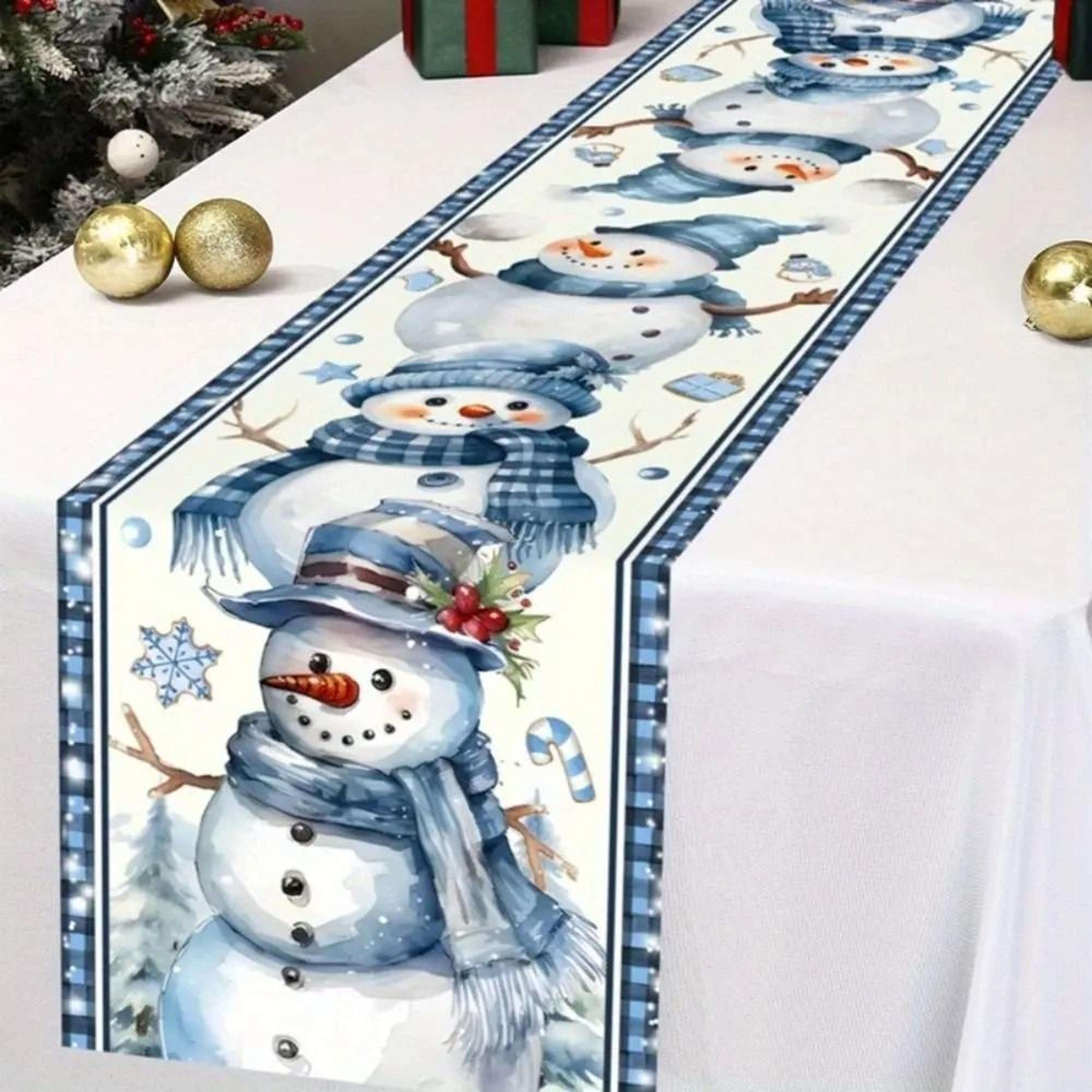 festive merry christmas table runner holiday dining decor