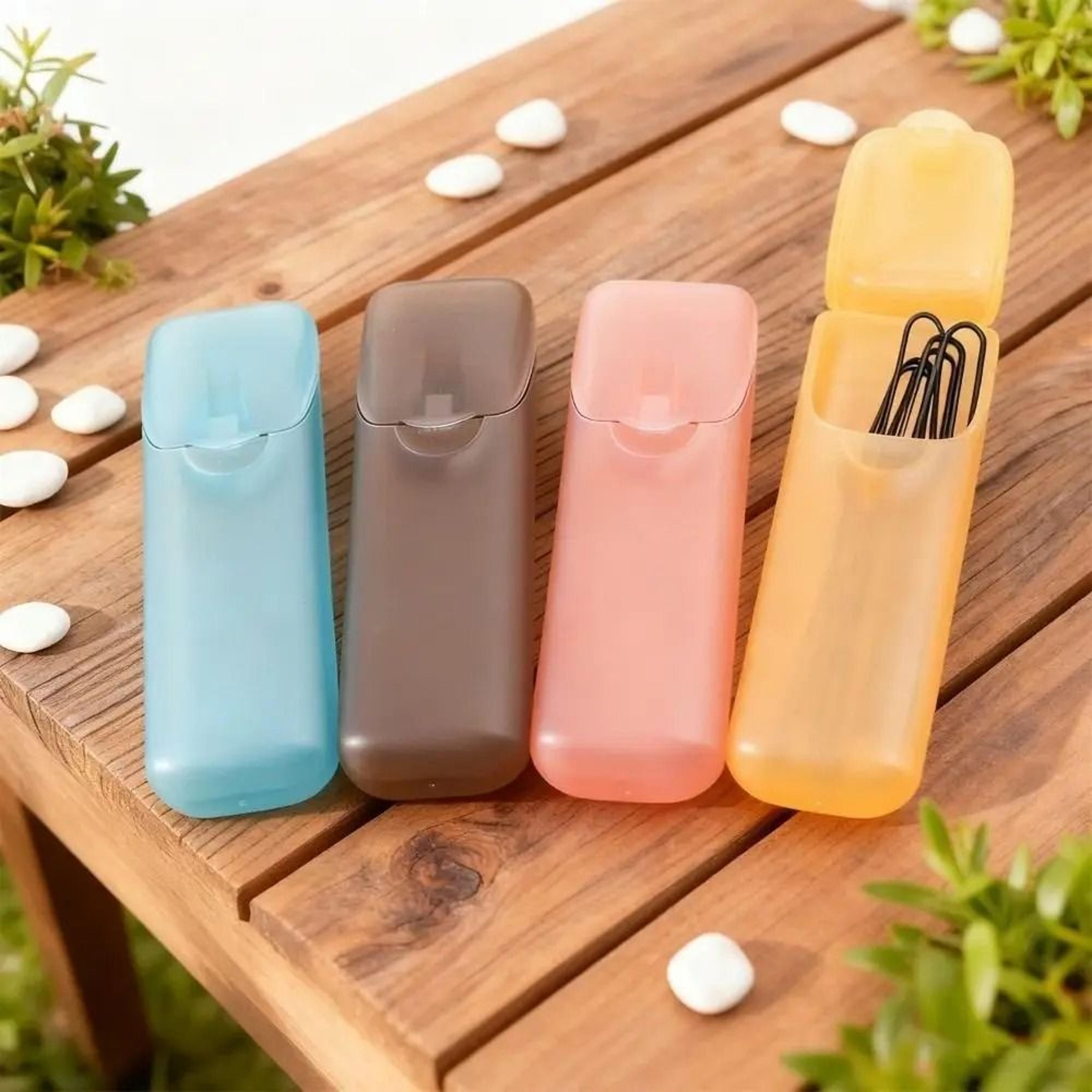portable transparent toothpick and small item organizer box