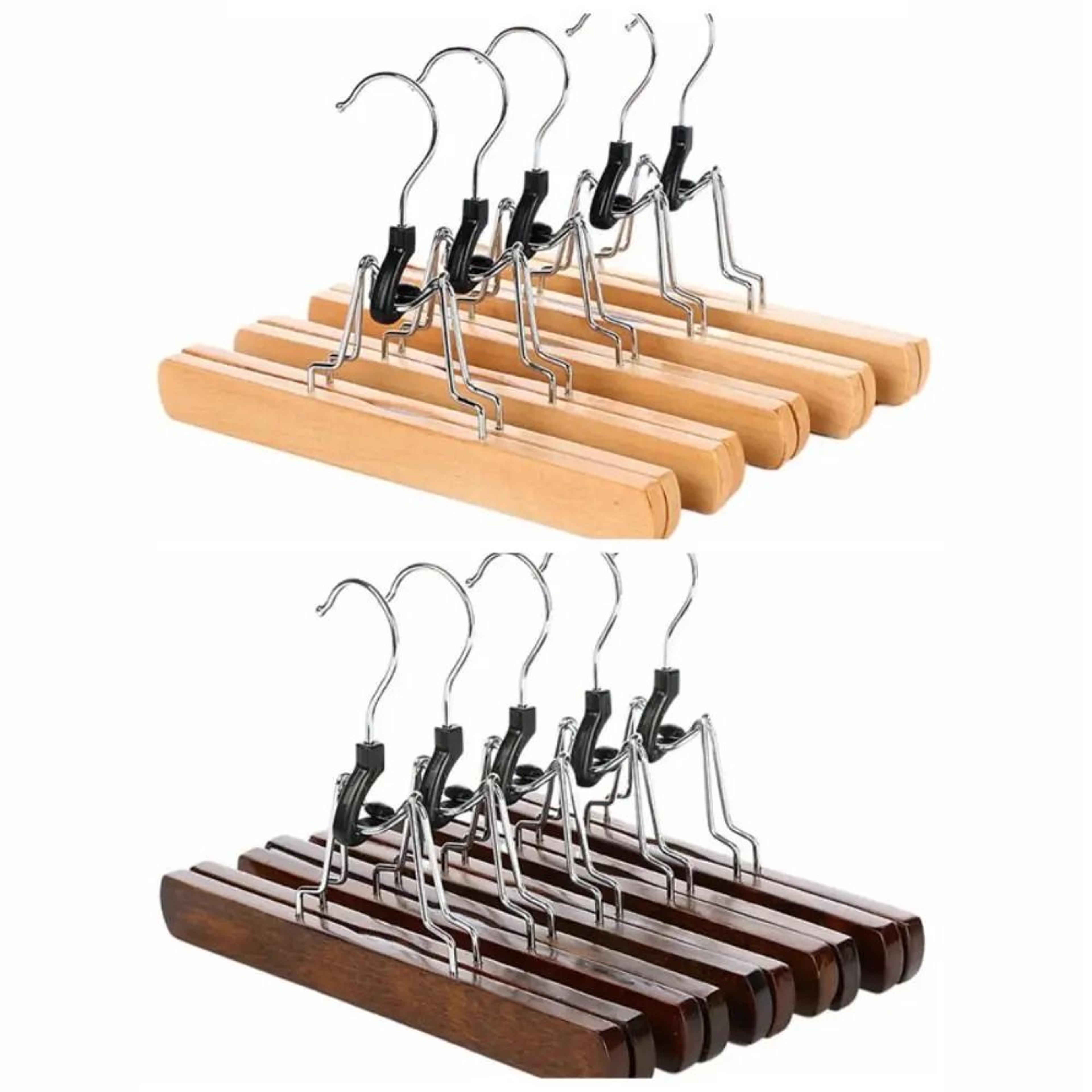 solid wood anti slip pants and skirt hanger