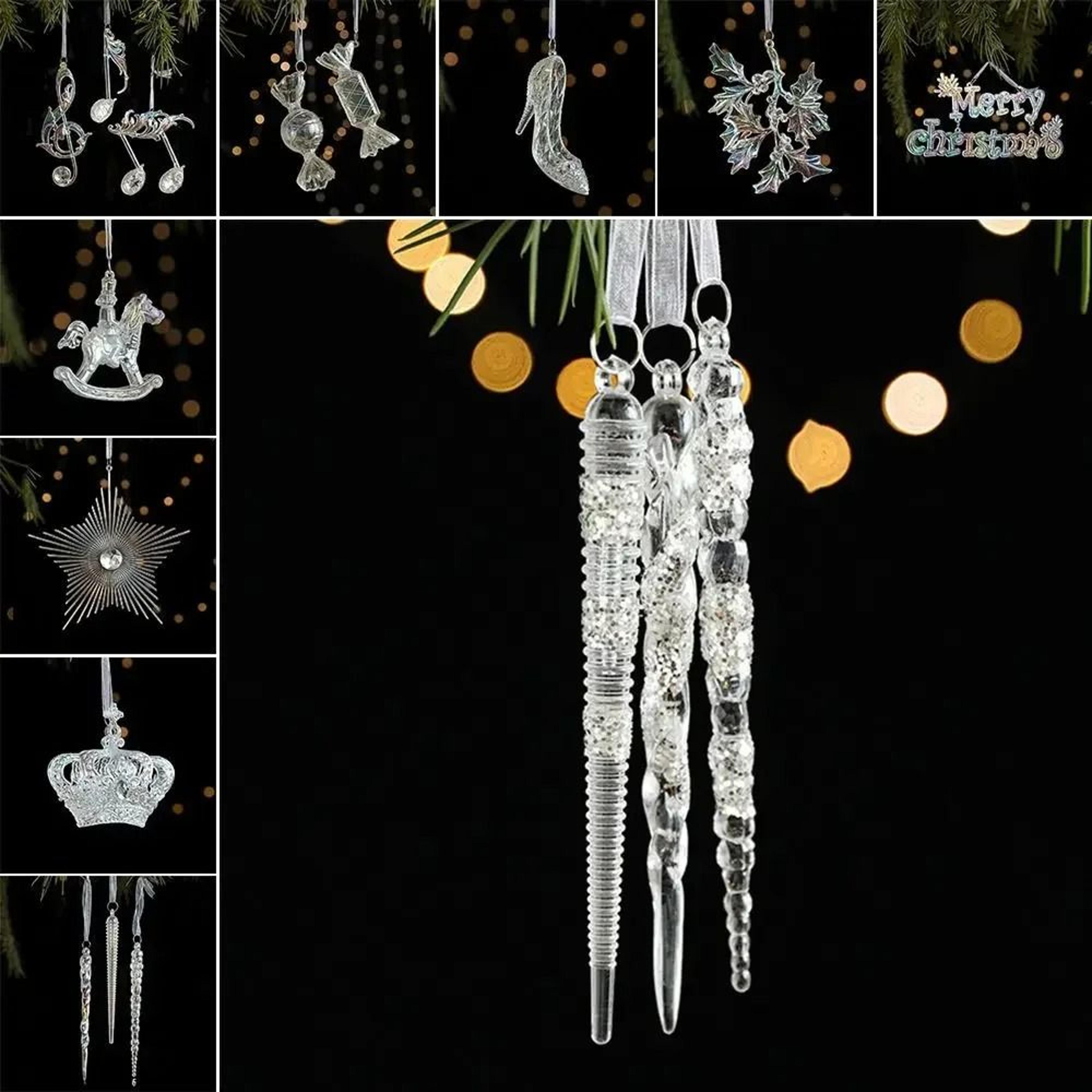 transparent acrylic christmas hanging ornament