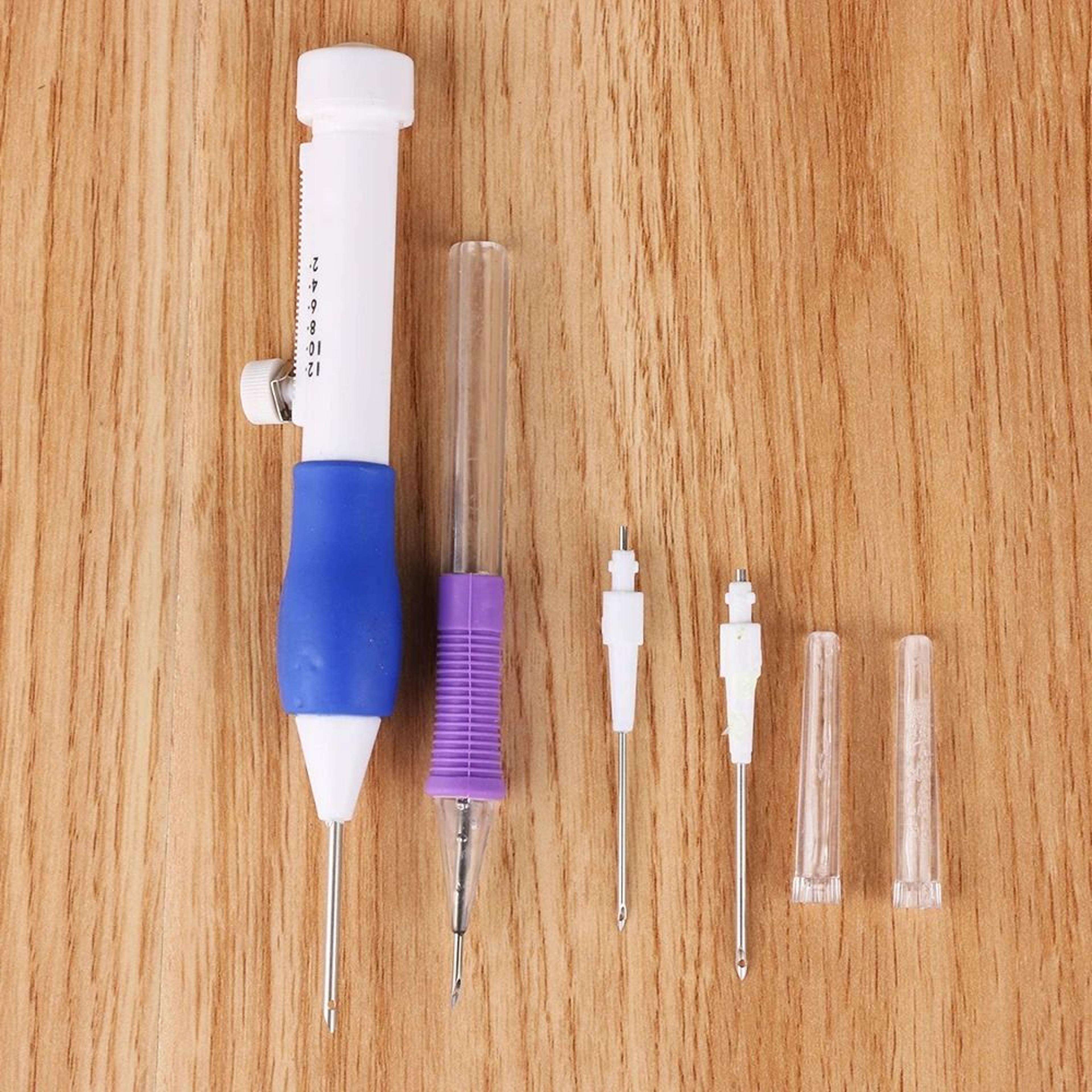 nine piece punch needle embroidery kit with pen and threaders
