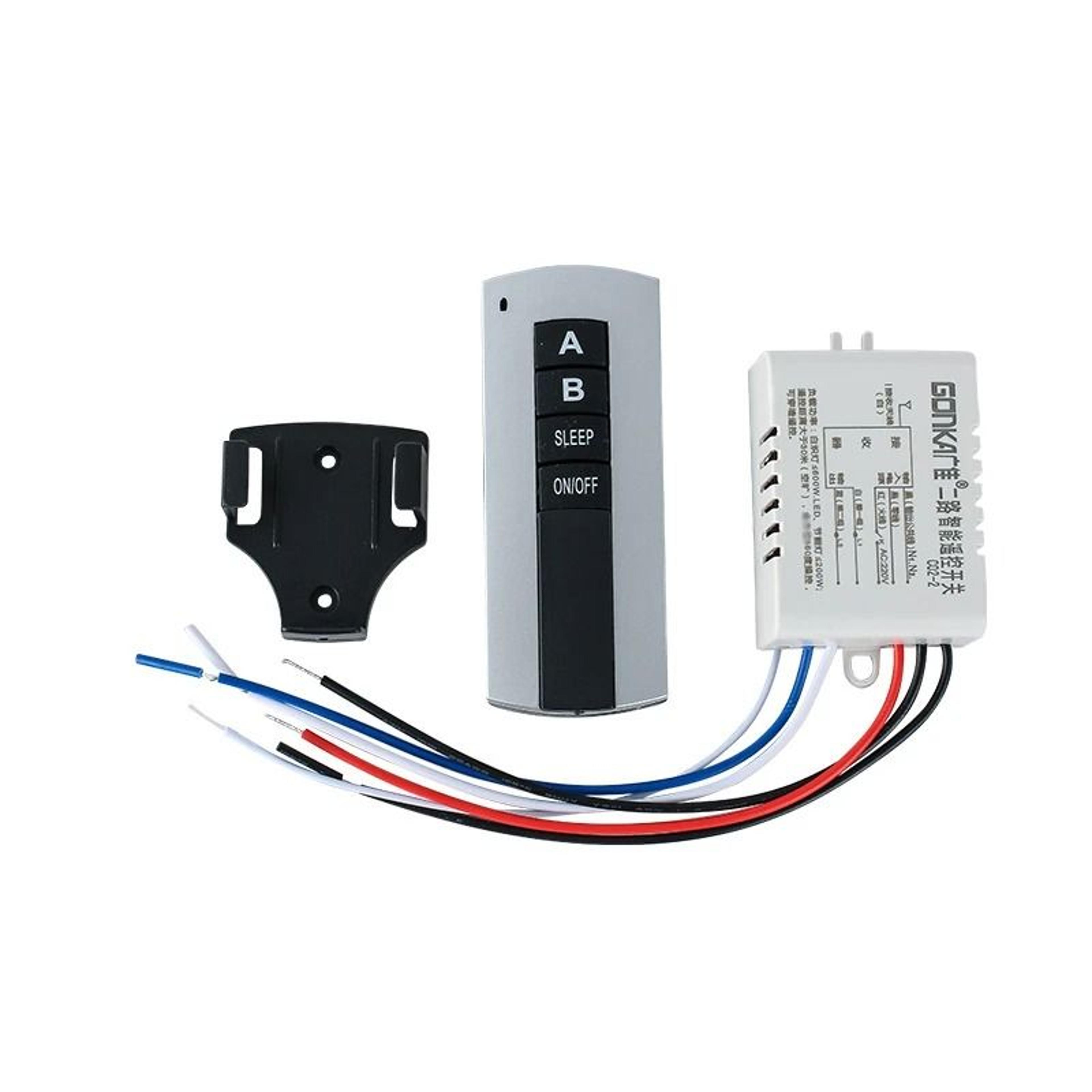 wireless 220v two channel remote switch for lights and equipment