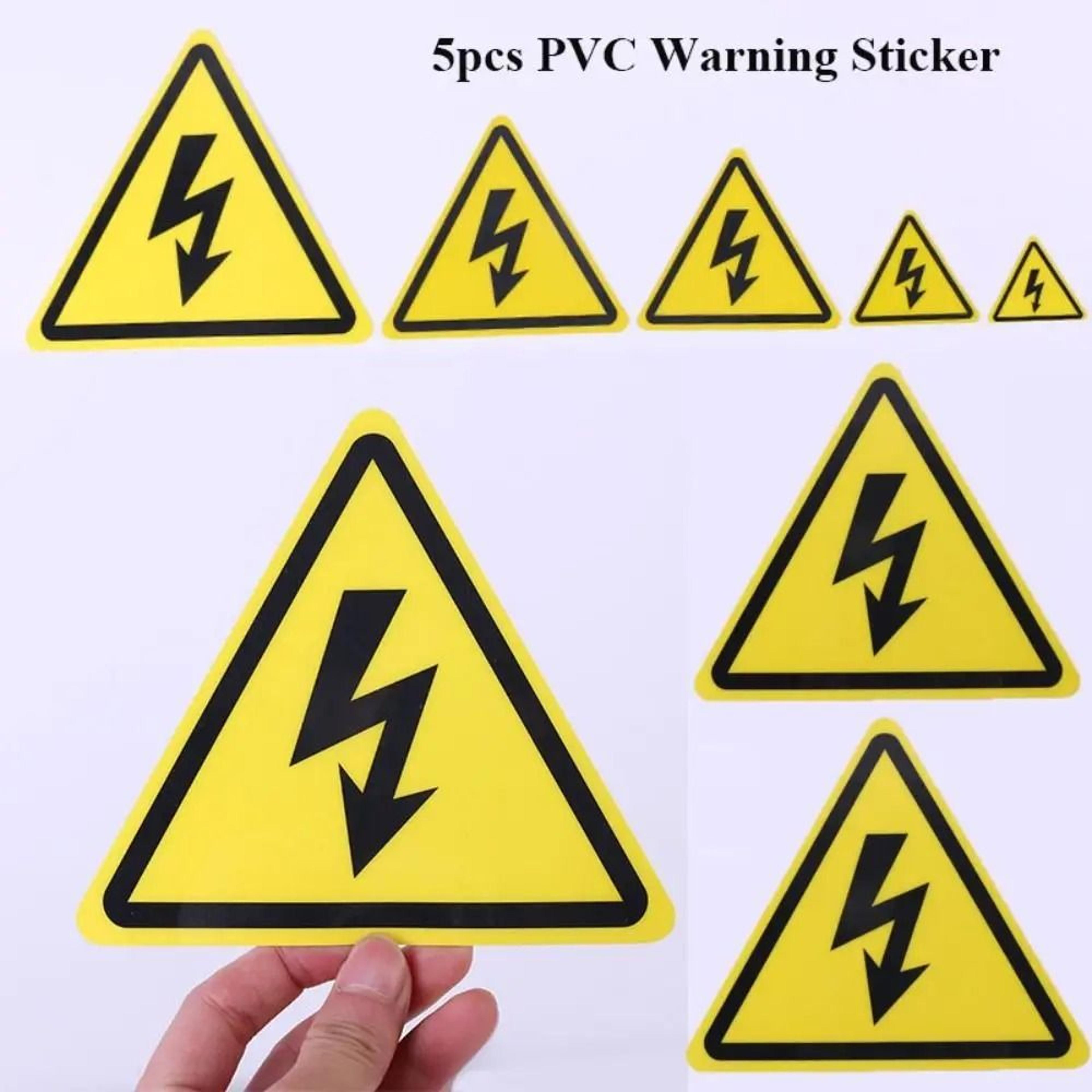 waterproof electrical shock hazard warning stickers for panels and equipment