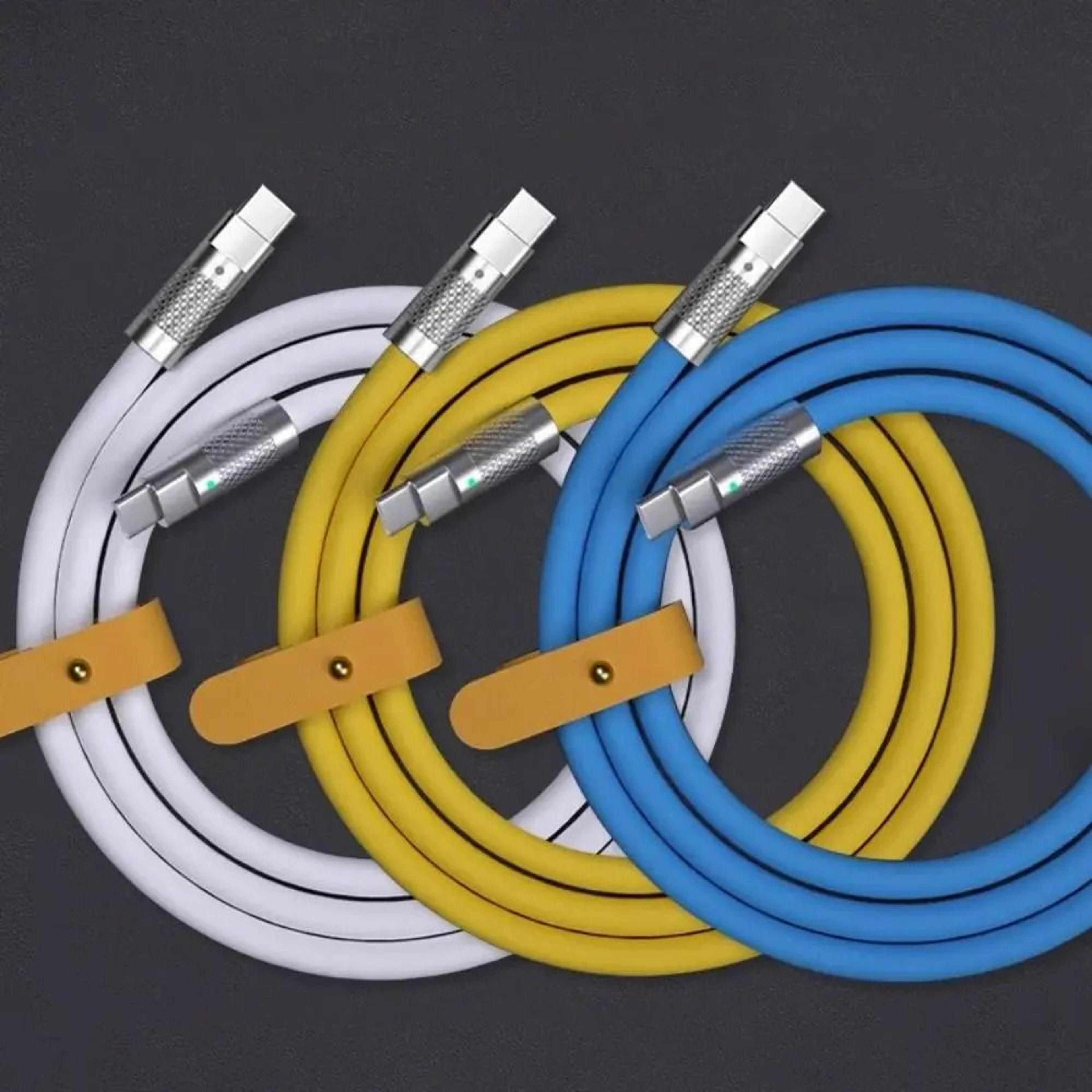 100w silicone usb c fast charging cable for compatible devices