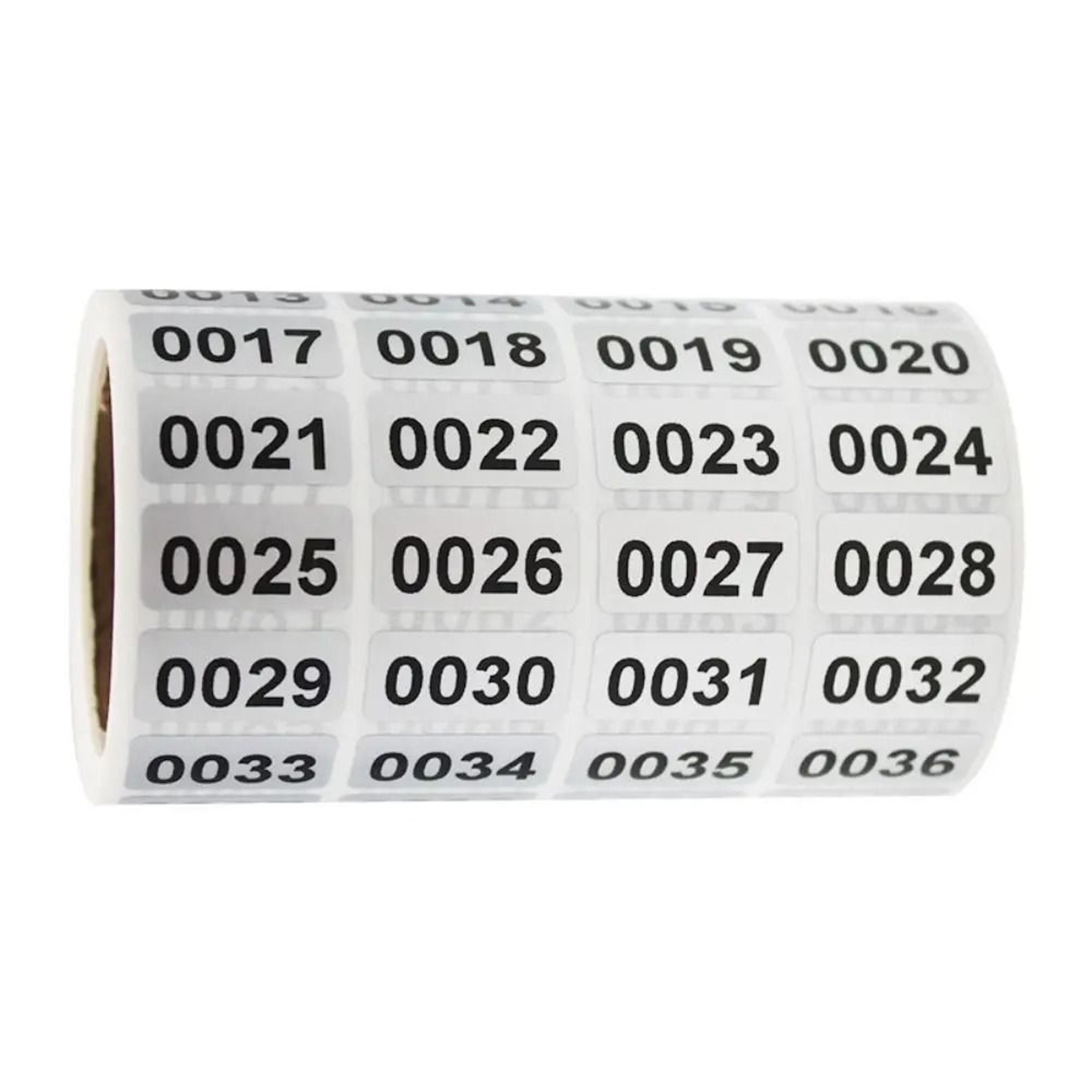 two thousand consecutive number inventory stickers for organized asset tracking