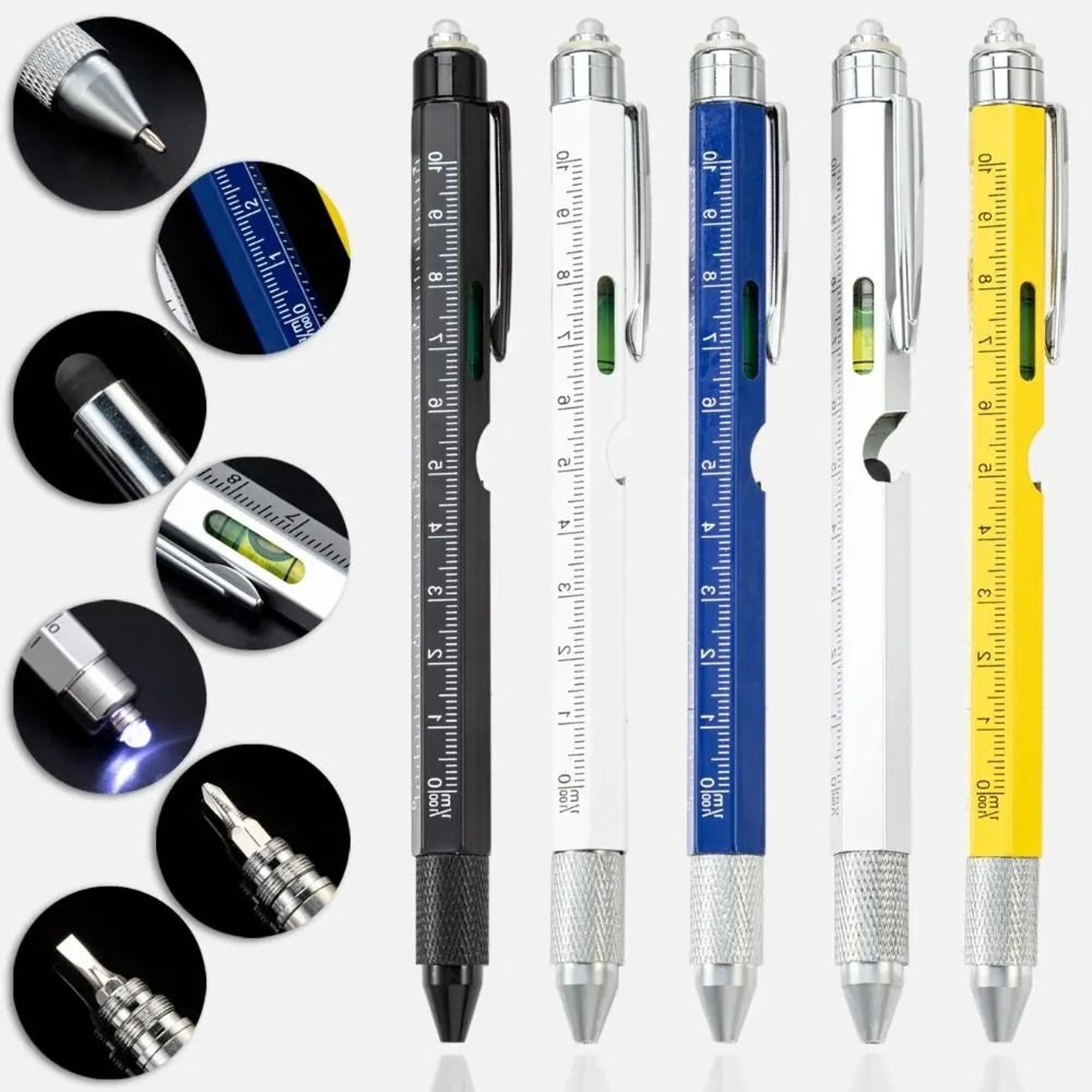 metal nine function multi tool pen with led and screwdrivers