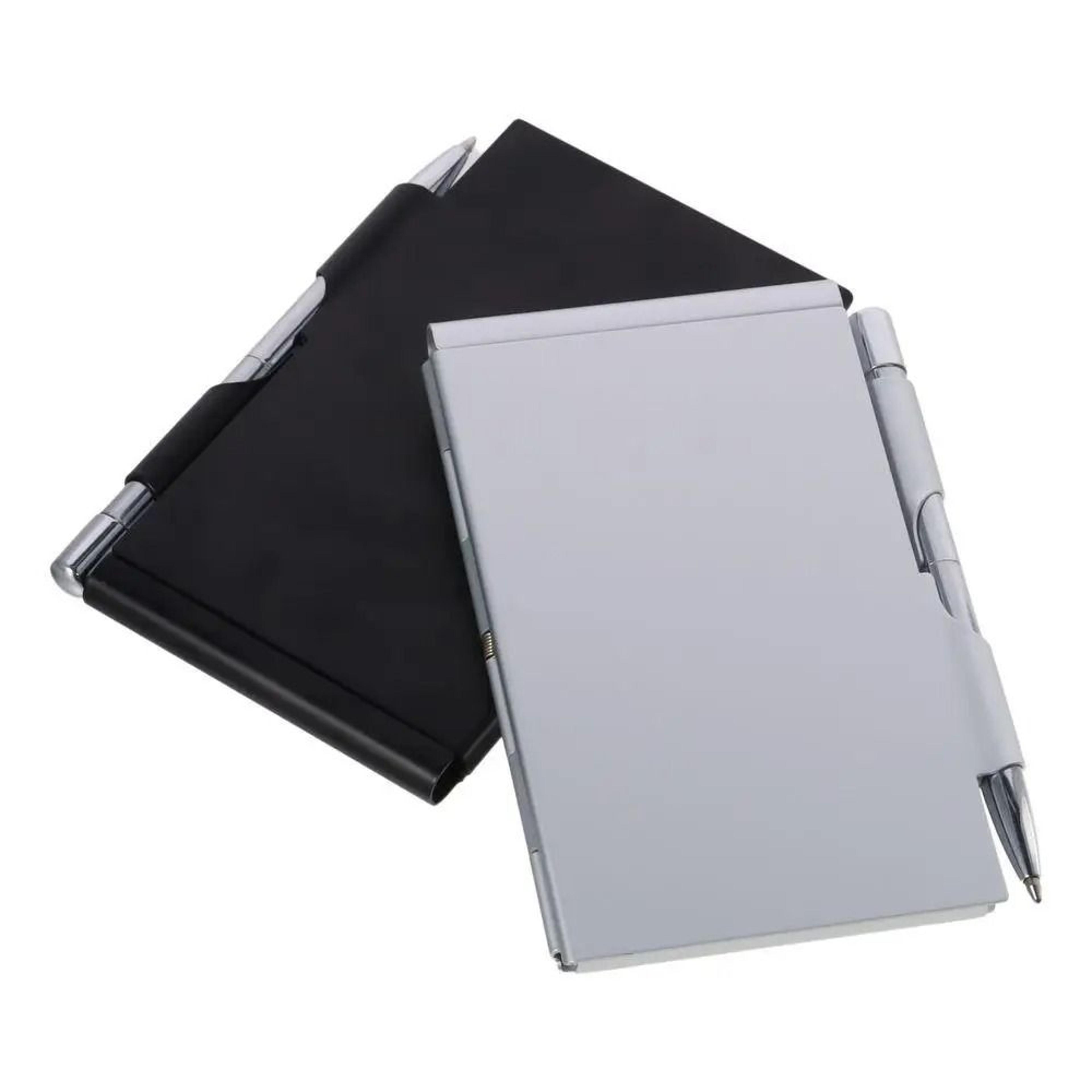 refillable aluminum pocket notebook with pen for quick notes anywhere