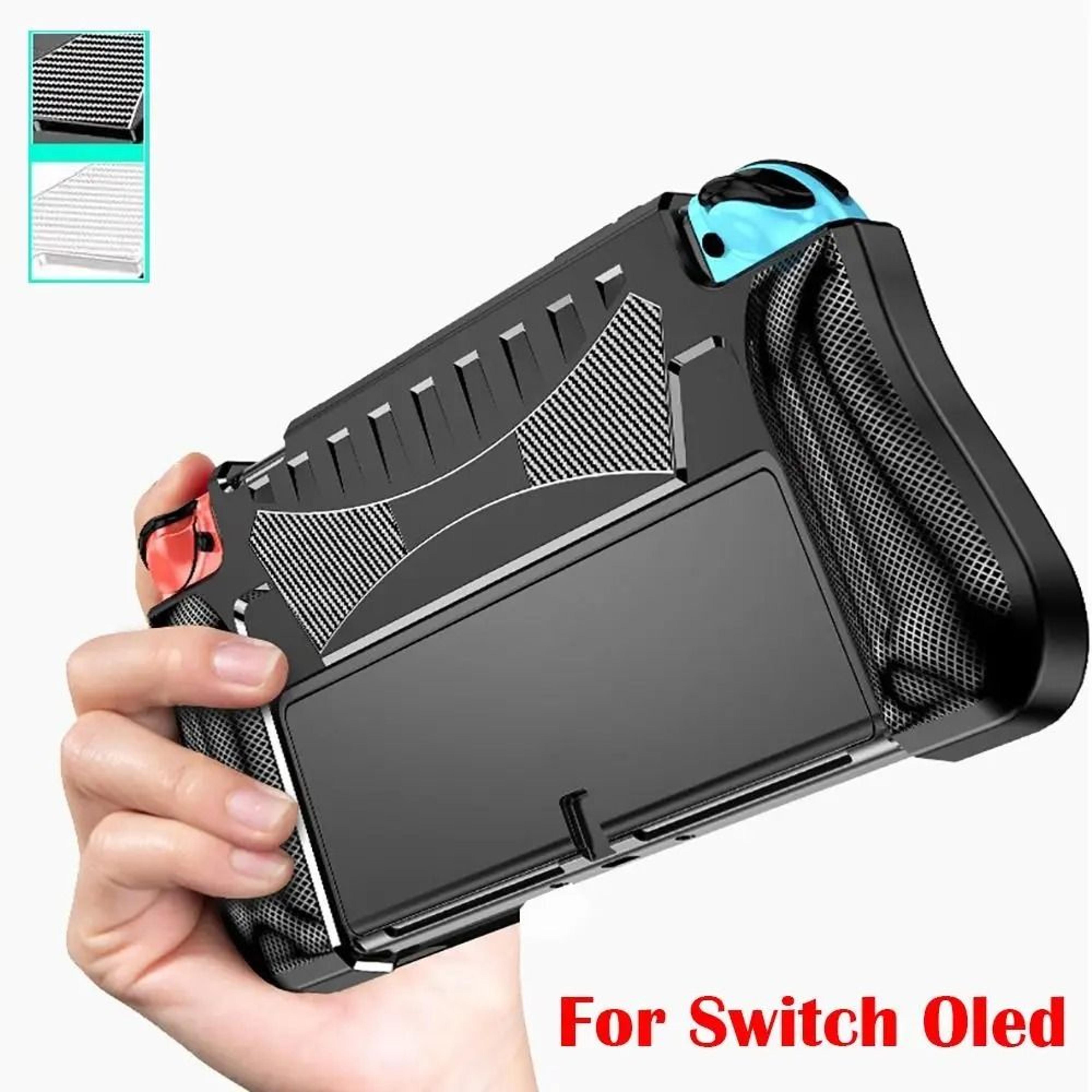 dockable ergonomic grip case for nintendo switch oled console protection