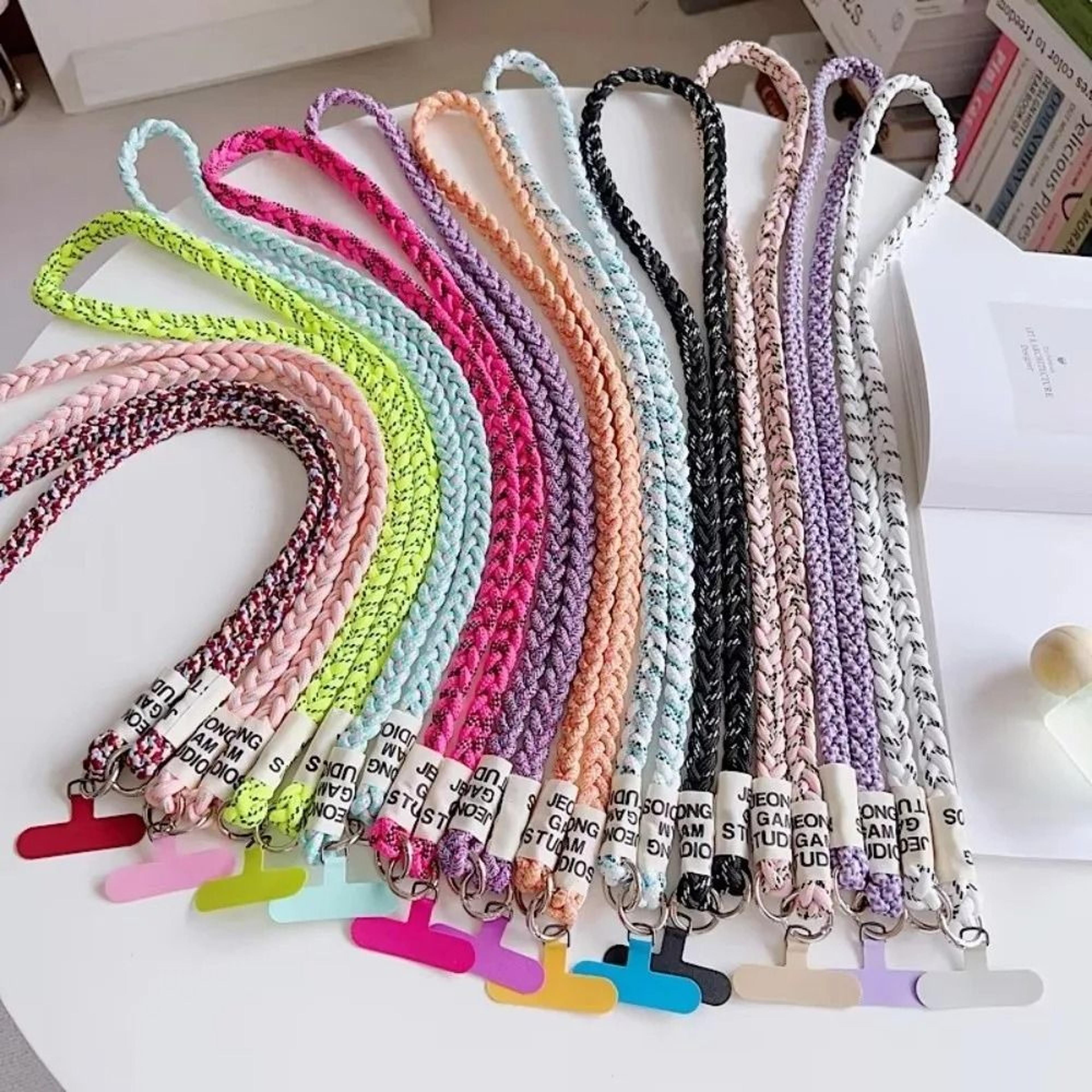 braided crossbody phone lanyard for secure hands free everyday carry