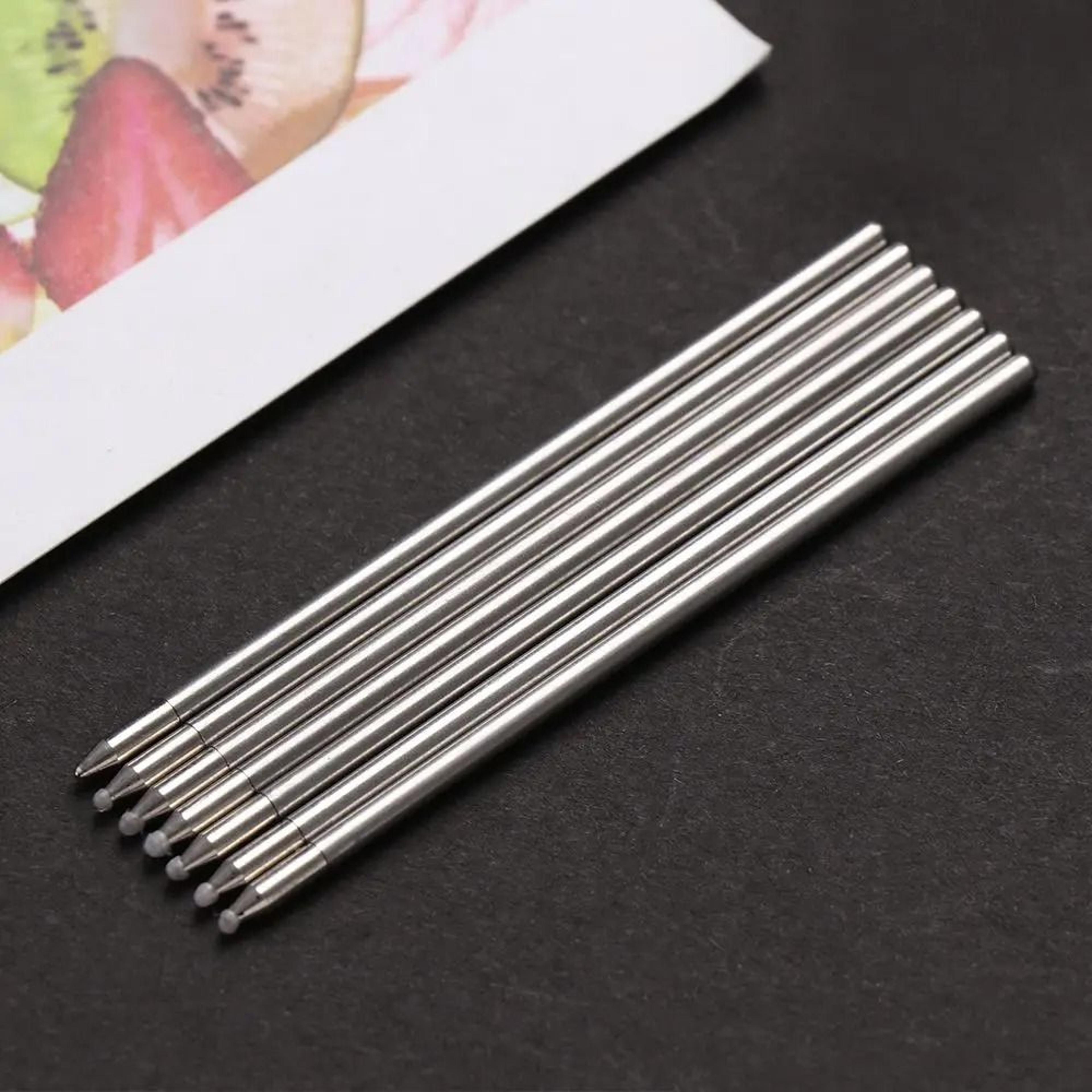 five piece 68mm ballpoint pen refill set for crystal and gravity pens