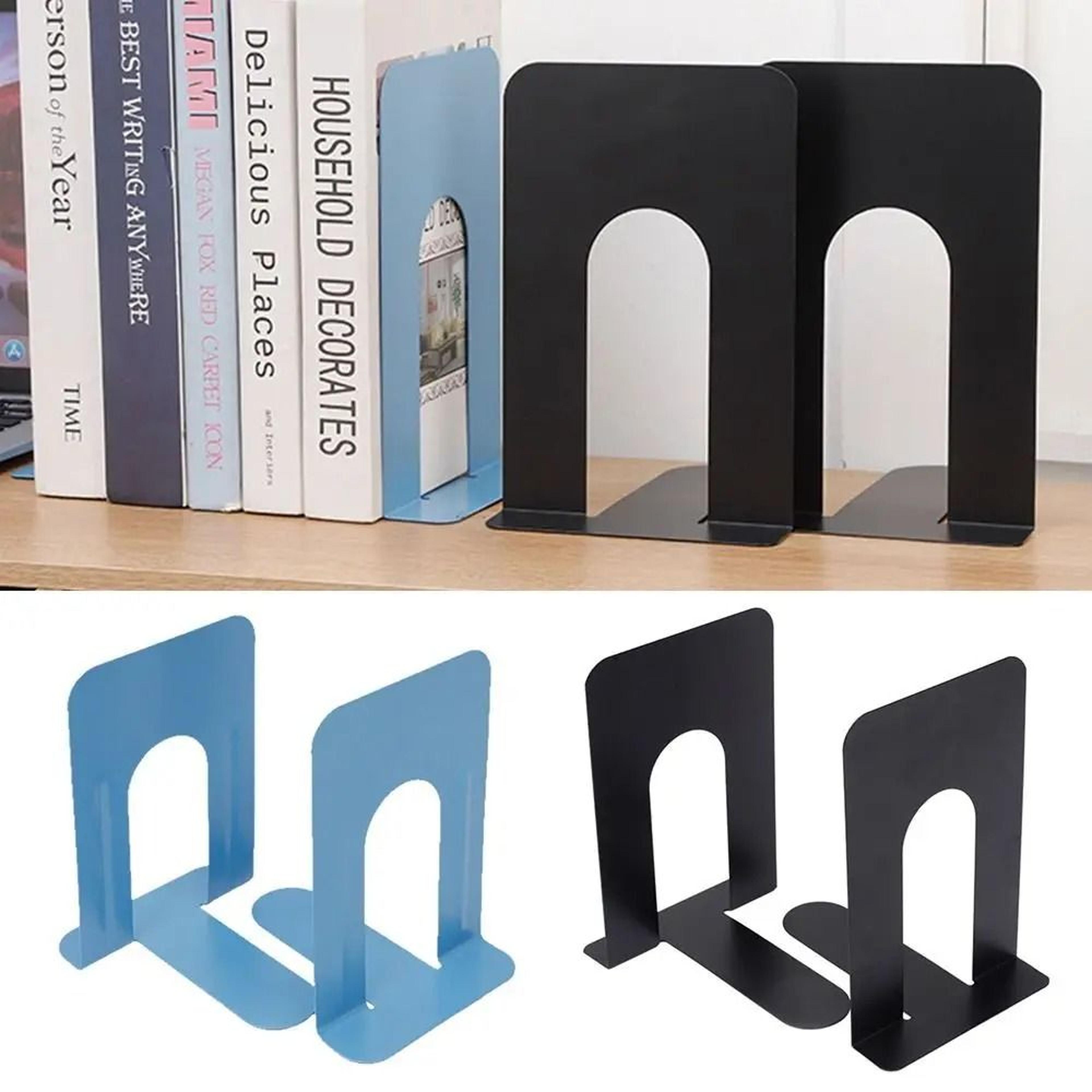 thickened metal l shaped non slip bookend for desk and shelf