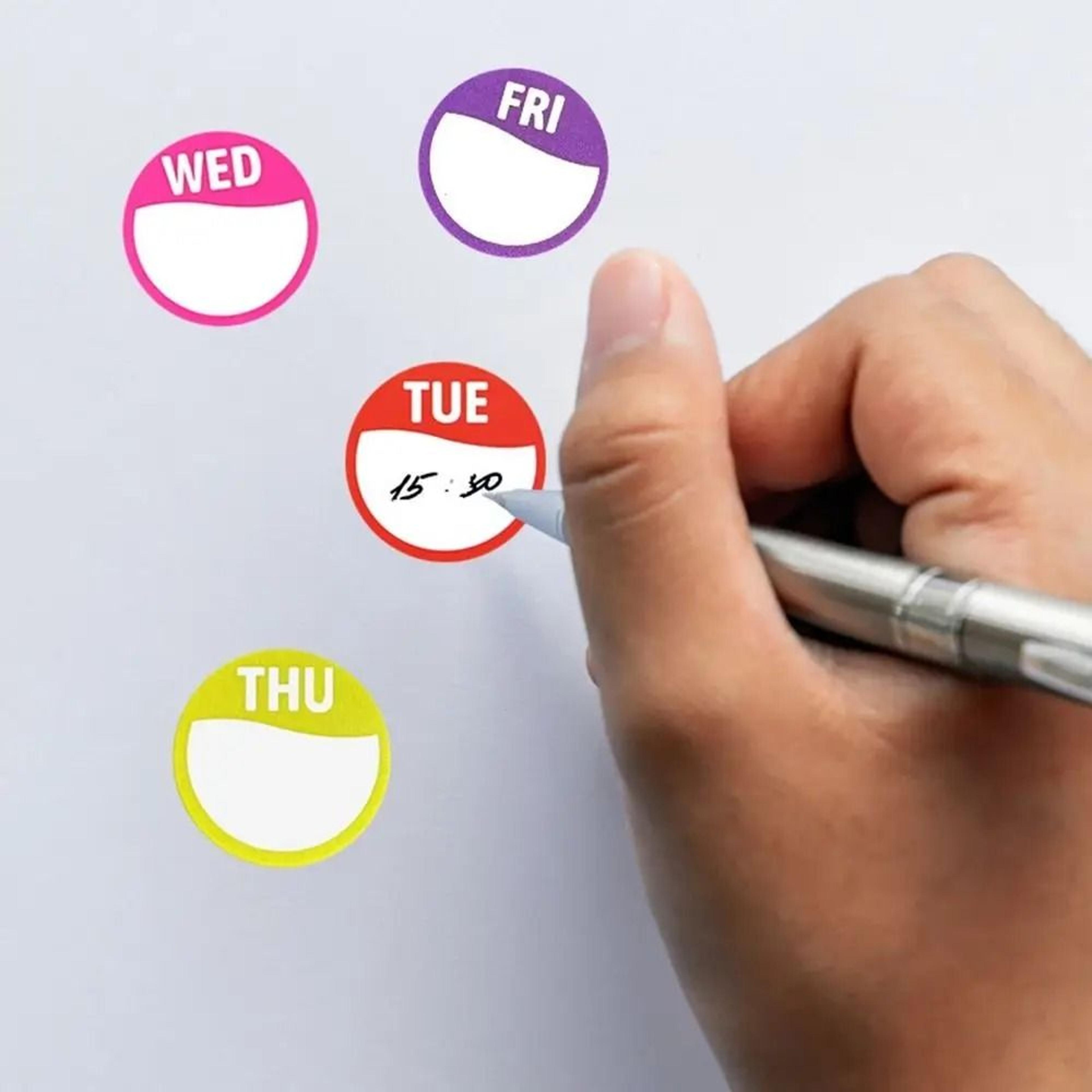 removable day of week food rotation labels roll