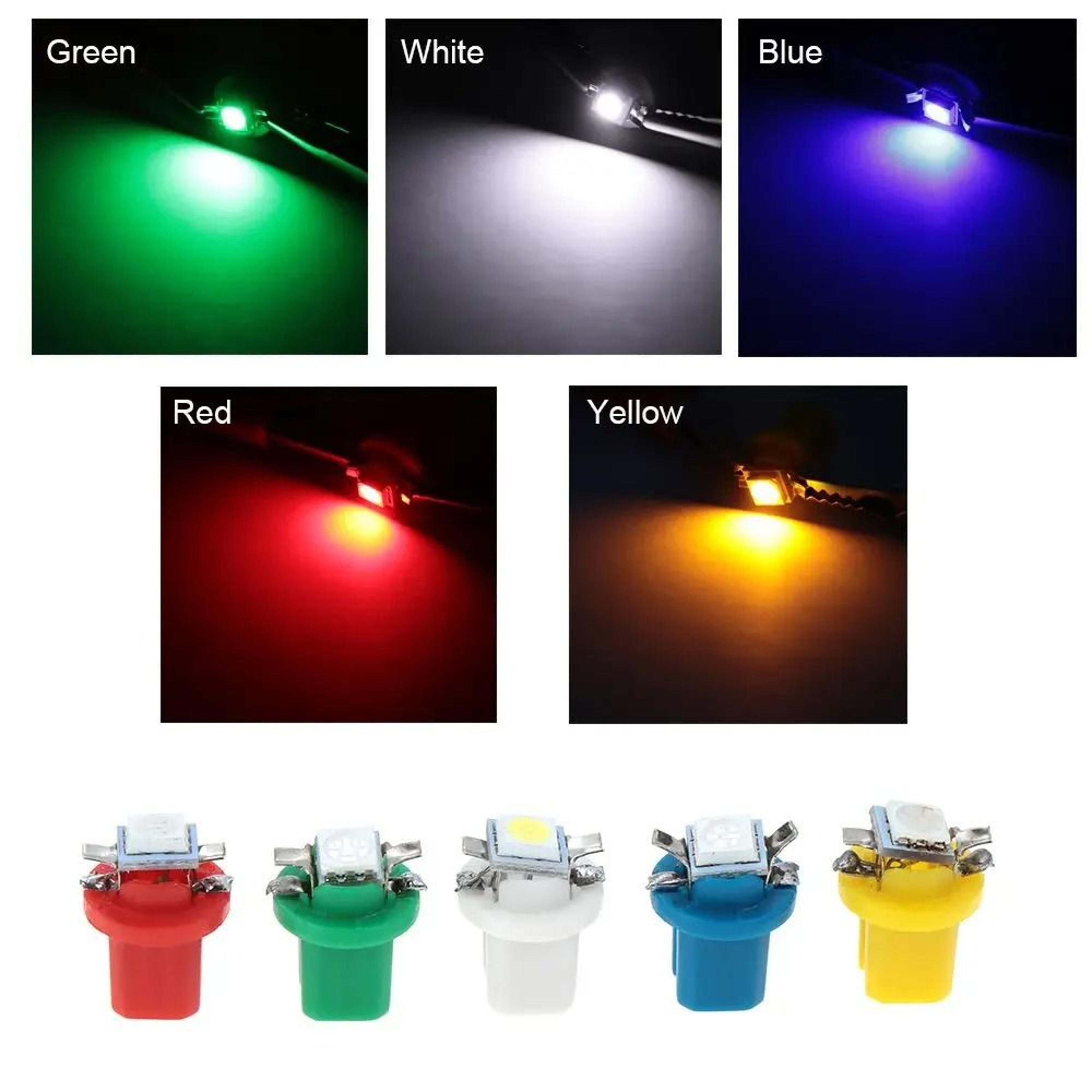 ten piece b8 5d t5 5050 led dashboard bulb set