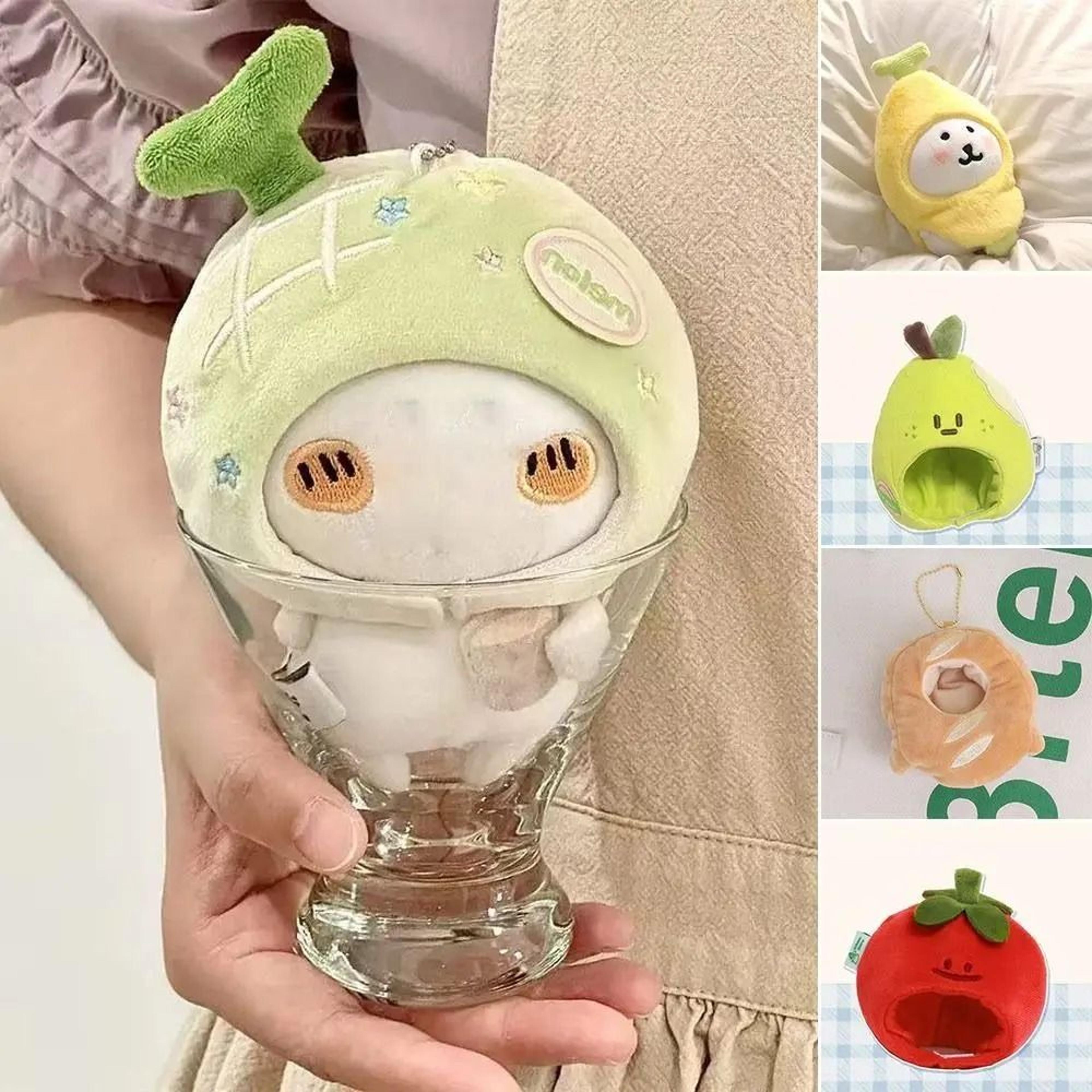 cute animal doll head cover and detachable hat accessory